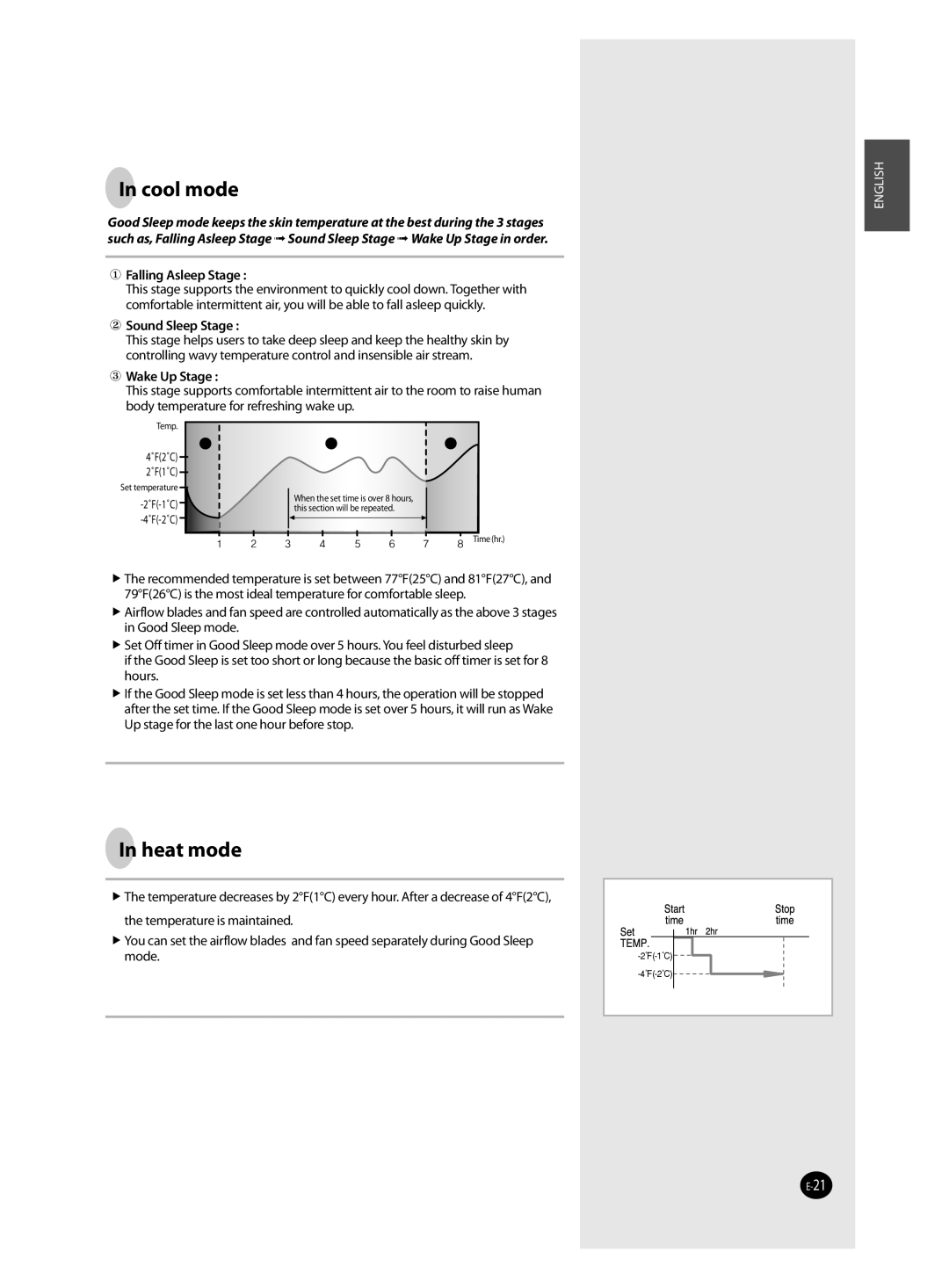 Samsung AQV12J, AQV18J, AQV24J, QV09J user manual Cool mode 