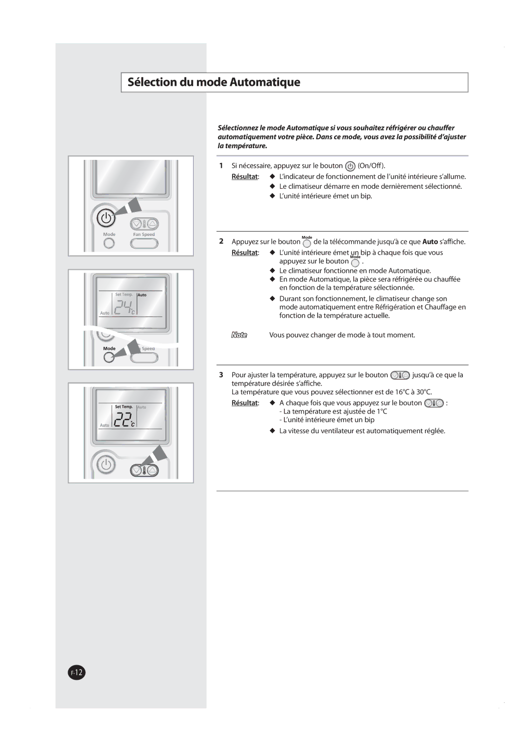 Samsung AQV18MWAN, AQV18MWAX, AQV09MSAX, AQV12MSAX, AQV12MSAN, AQV09MWAX manual 4ÏMFDUJPOEVNPEFVUPNBUJRVF, MbUfnqïsbuvsf 