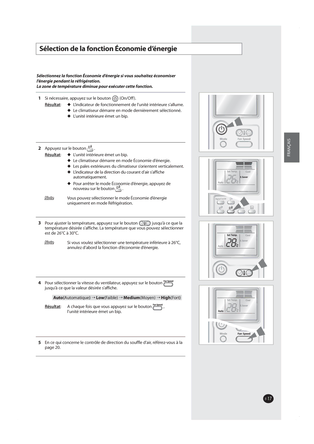 Samsung AQV09MWAX, AQV18MWAX, AQV09MSAX, AQV12MSAX, AQV12MSAN, AQV24MWAN, AQV24MWAX 4ÏMFDUJPOEFMBGPODUJPO²DPOPNJFEÏOFSHJF 