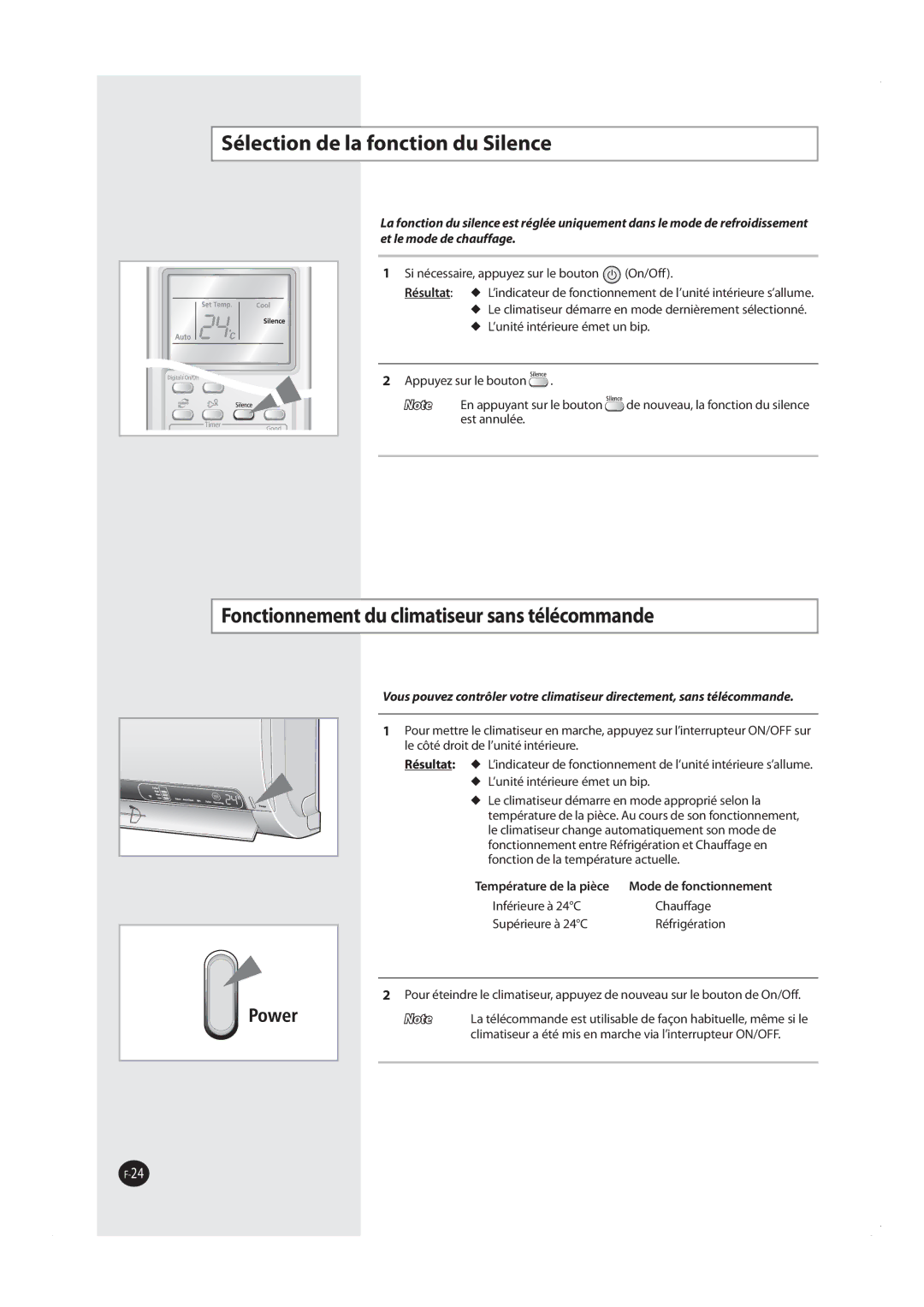 Samsung AQV18MWAN, AQV18MWAX manual 4ÏMFDUJPOEFMBGPODUJPOEV4JMFODF, PodujpoofnfouEvDmjnbujtfvsTbotUïmïdpnnboef 