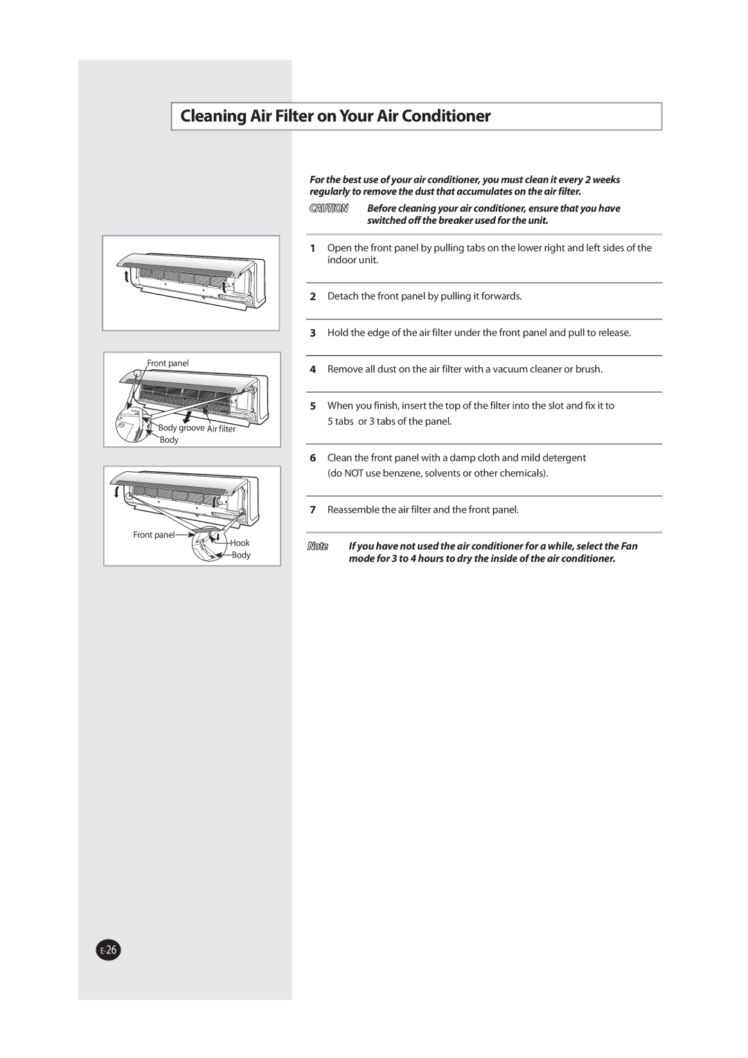 Samsung AQV09MSAN, AQV18MWAX manual $MfbojohJsJmufsPoPvsJs$Poejujpofs, TxjudifePggUifCsfblfsVtfeGpsUifVoju 