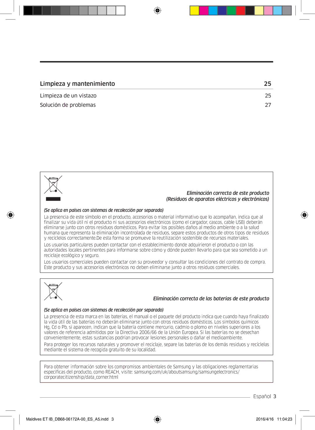 Samsung AR12KSFPEWQNET, AR07KSFPEWQNEU, AR09KSFPEWQNET manual Limpieza y mantenimiento 