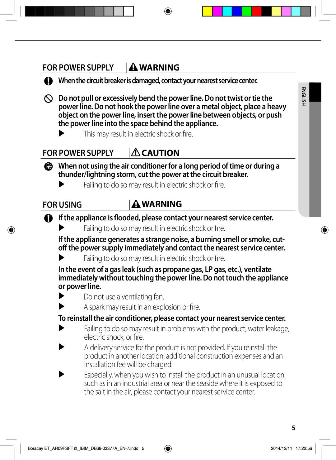 Samsung AR12HSFTKWQNET, AR09FSFTKWQNET, AR12FSFTKWQNET, AR12FSFTJWQNET, AR09FSFTJWQNET, AR09HSFTKWQNET manual For Using 