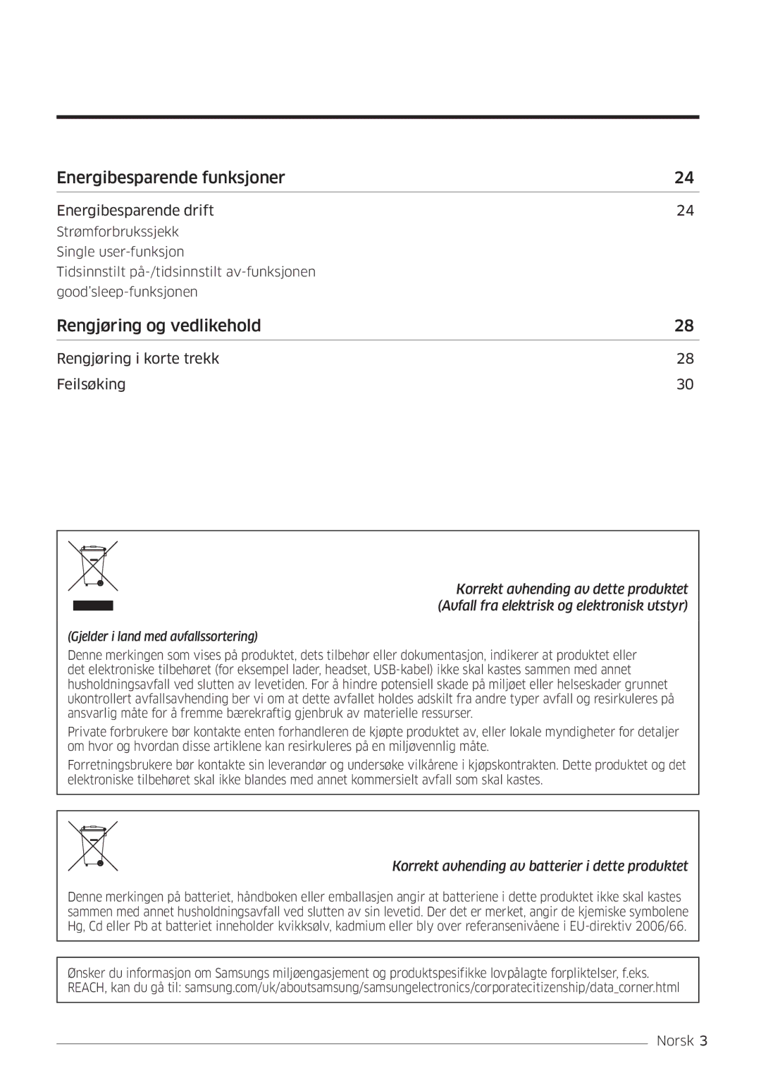 Samsung AR09MSFSPWKNEE, AR12MSFSPWKNEE manual Energibesparende funksjoner 