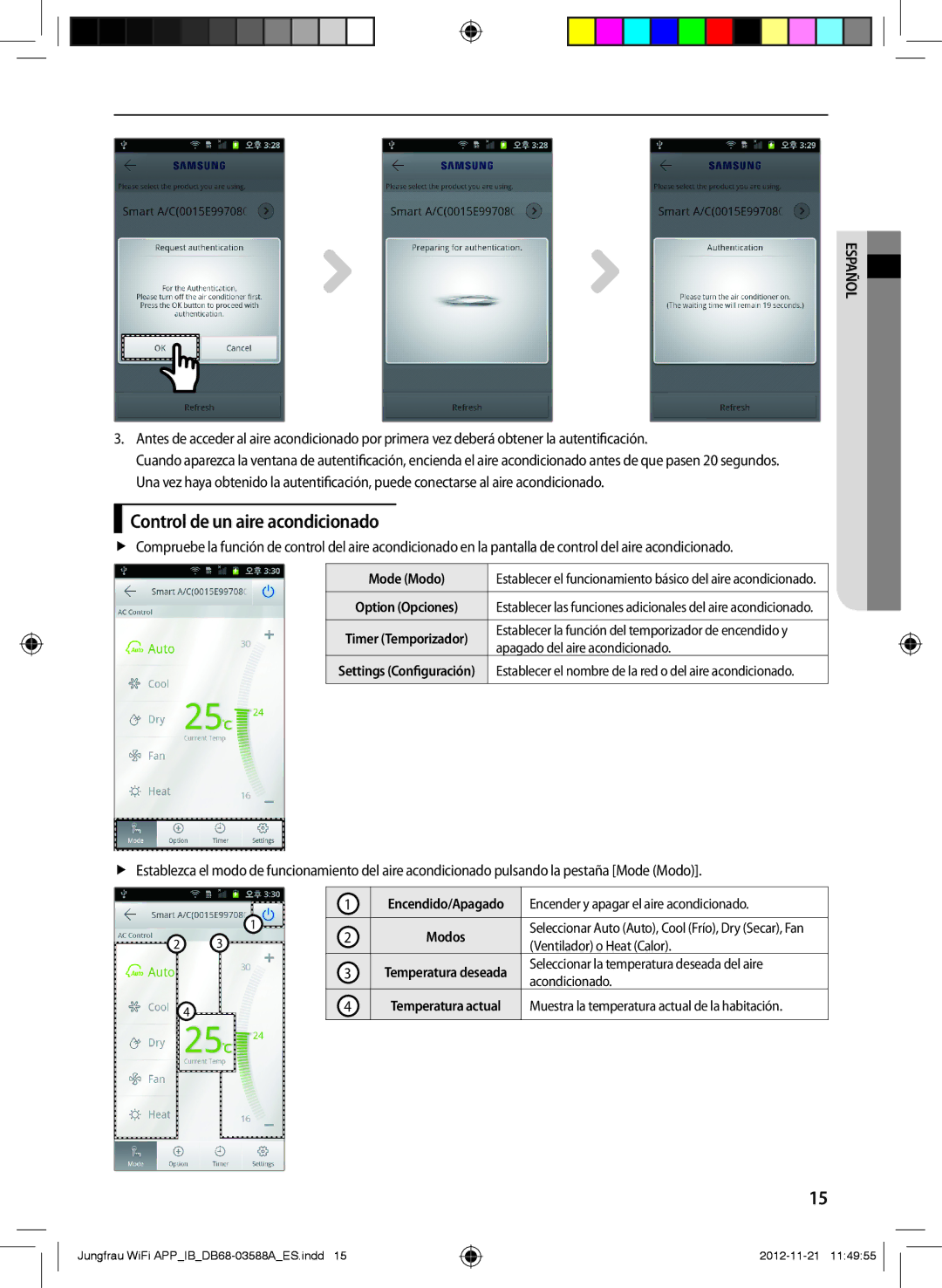 Samsung AR12FSSYAWTNEU, AR18FSSKABENEU, AR09FSSKABENEU, AR12FSSKABENEU manual Control de un aire acondicionado, Mode Modo 