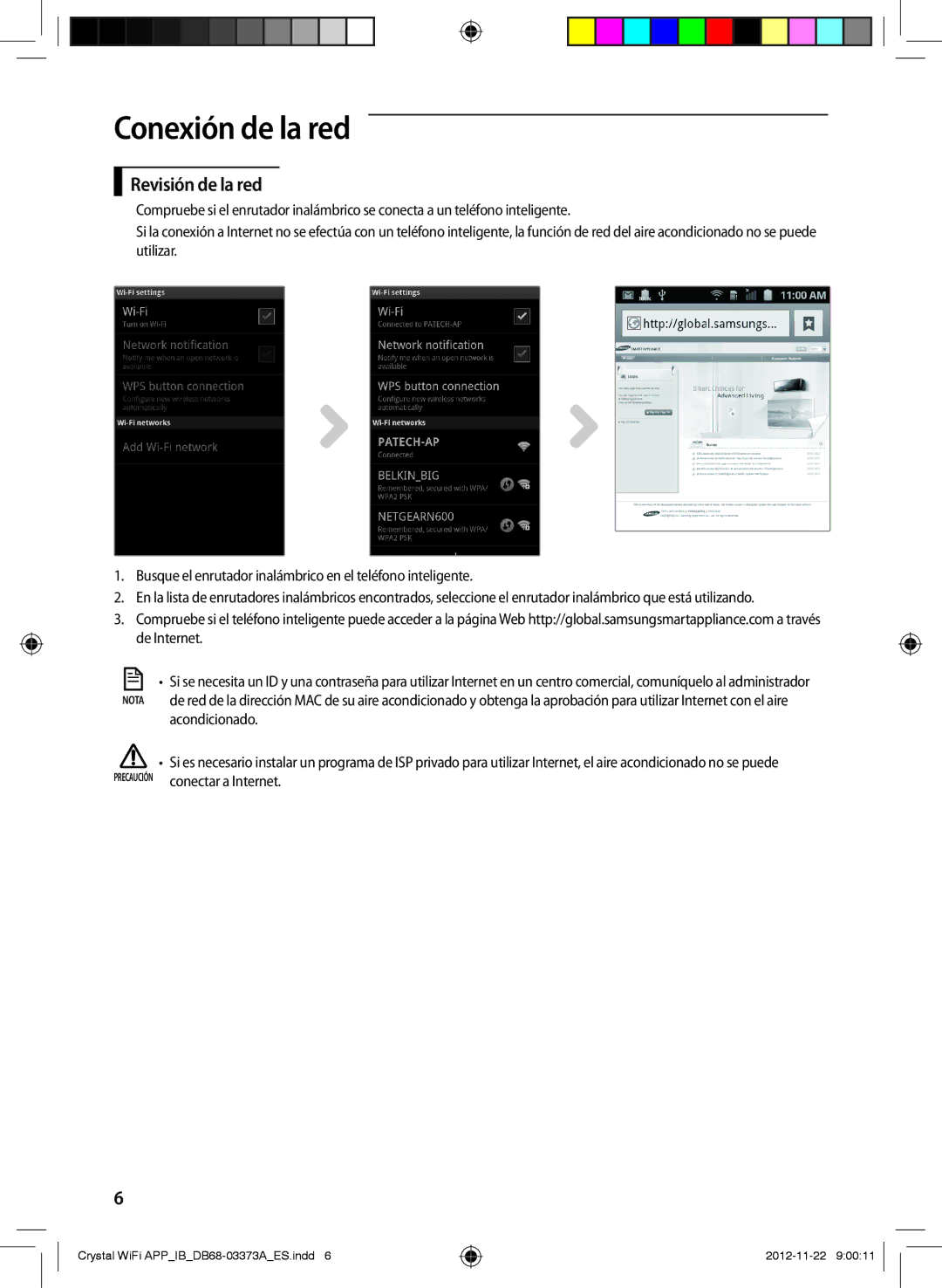 Samsung AR18FSSKABENEU, AR12FSSYAWTNEU, AR09FSSKABENEU, AR12FSSKABENEU, AR09FSSYAWTNEU manual Revisión de la red 