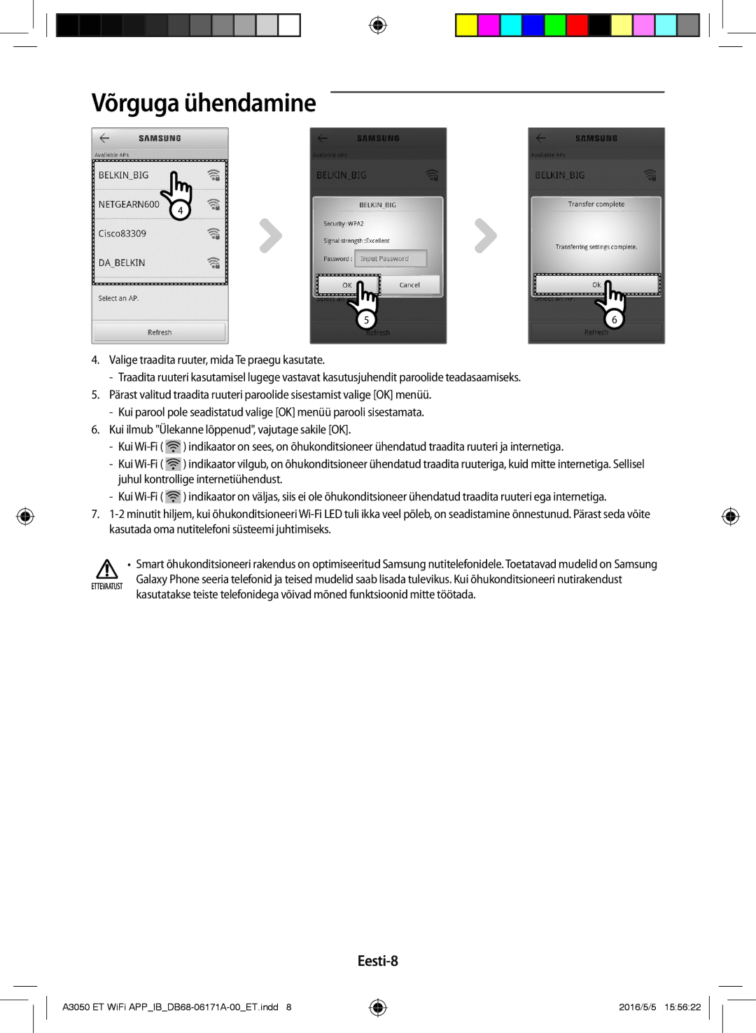 Samsung AR12HSFSPWKNEE, AR09HSFSPWKNEE manual Eesti-8 