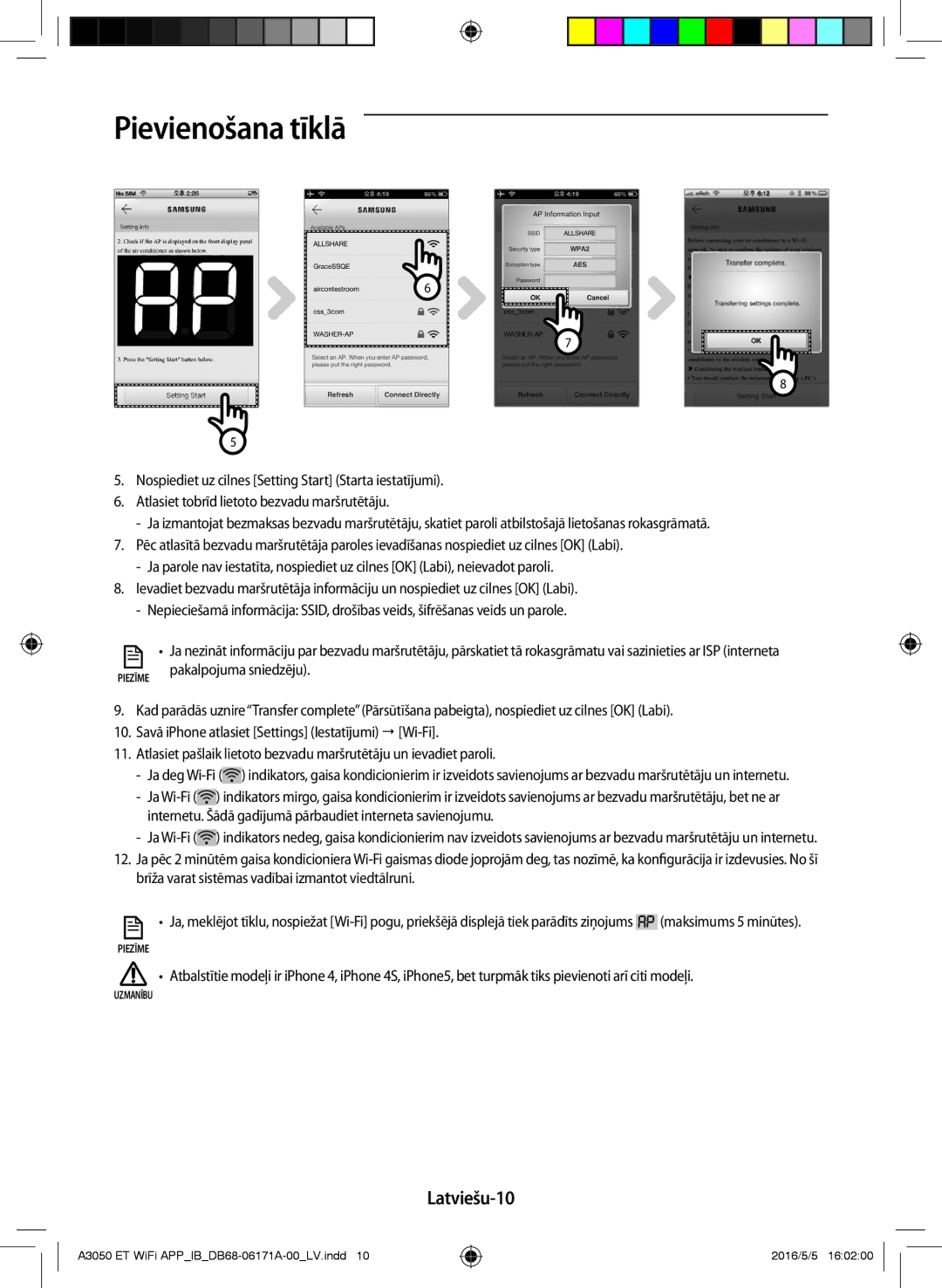 Samsung AR12HSFSPWKNEE, AR09HSFSPWKNEE manual Latviešu-10 