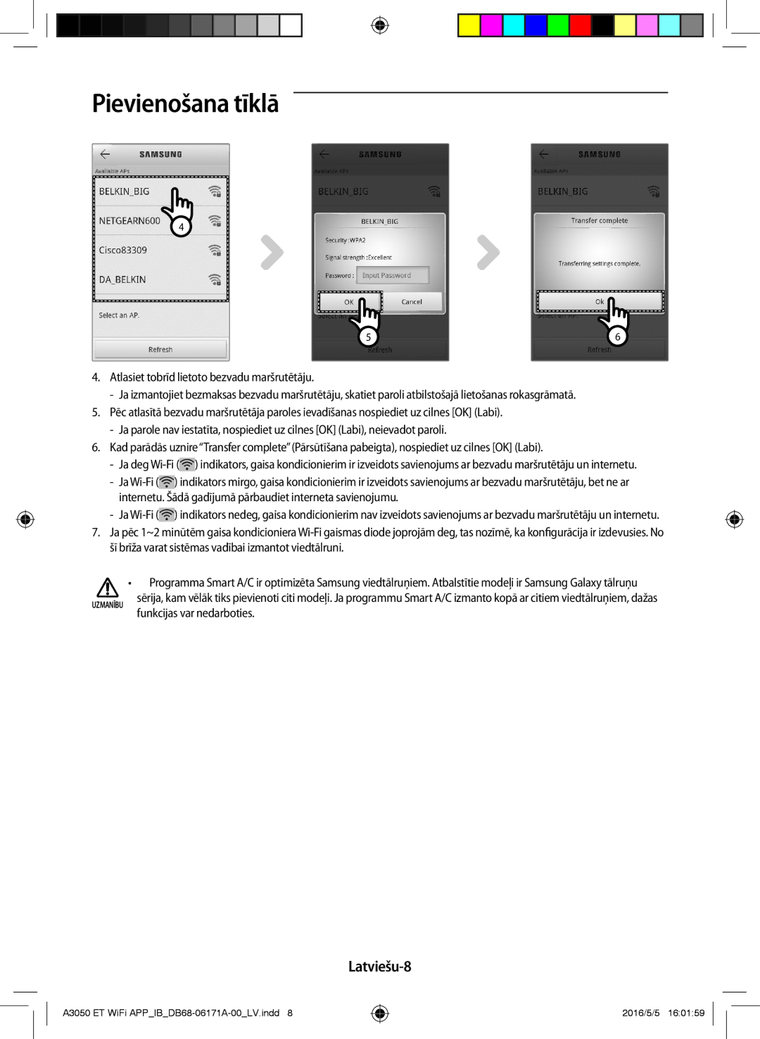 Samsung AR12HSFSPWKNEE, AR09HSFSPWKNEE manual Latviešu-8 