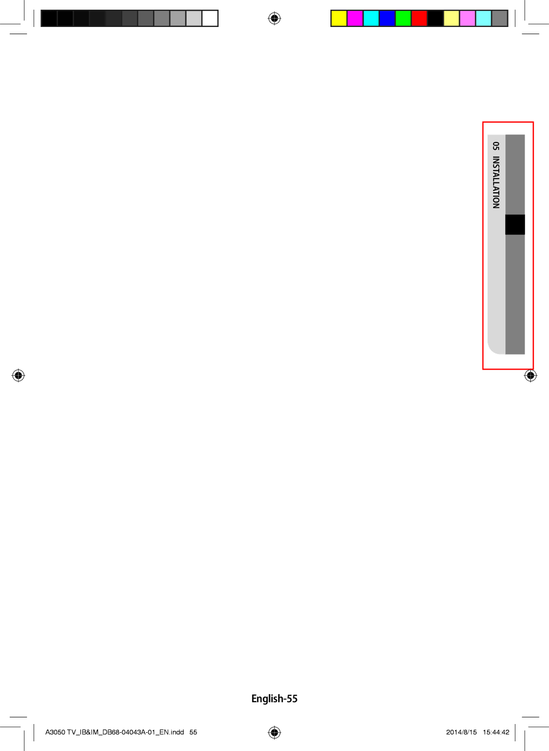 Samsung AR18HSFSSWKNTV, AR12HSFSSWKNTV, AR24HSFSSWKNTV, AR30HSFSSWKNTV manual English-55 