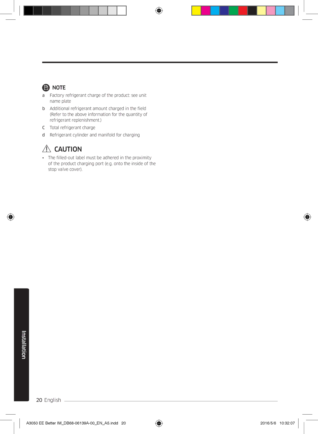 Samsung AR09HSSDPWKNEE, AR12HSSDPWKNEE manual Installation 