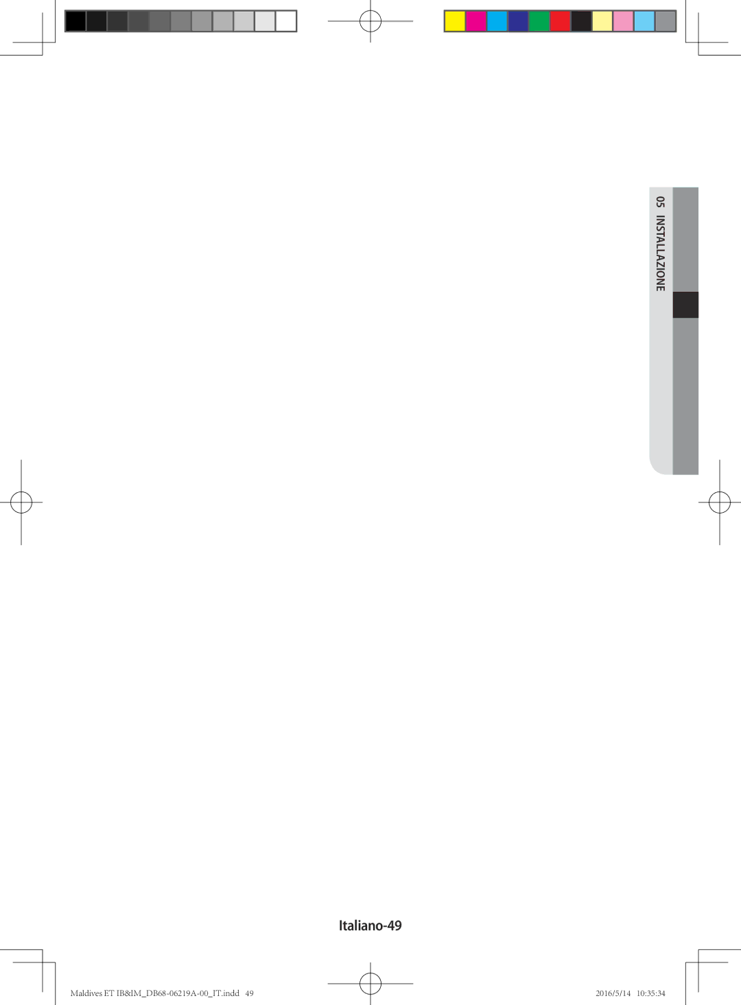 Samsung AR09JSFPEWQNET, AR12JSFPEWQNET, AR07JSFPEWQNEU manual Italiano-49 