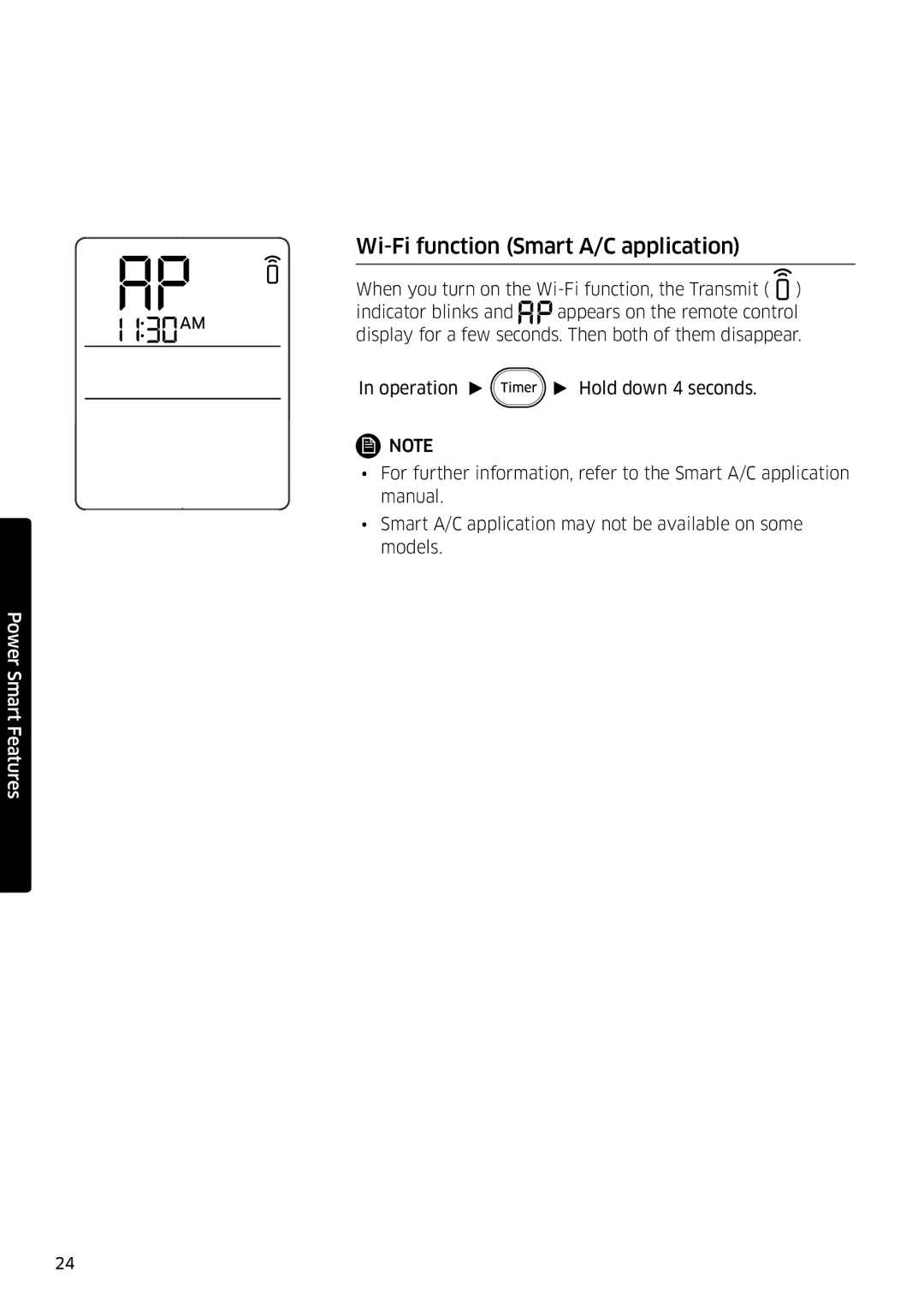 Samsung AR09MSPDPWKNEE, AR12MSPDPWKNEE manual Wi-Fi function Smart A/C application 