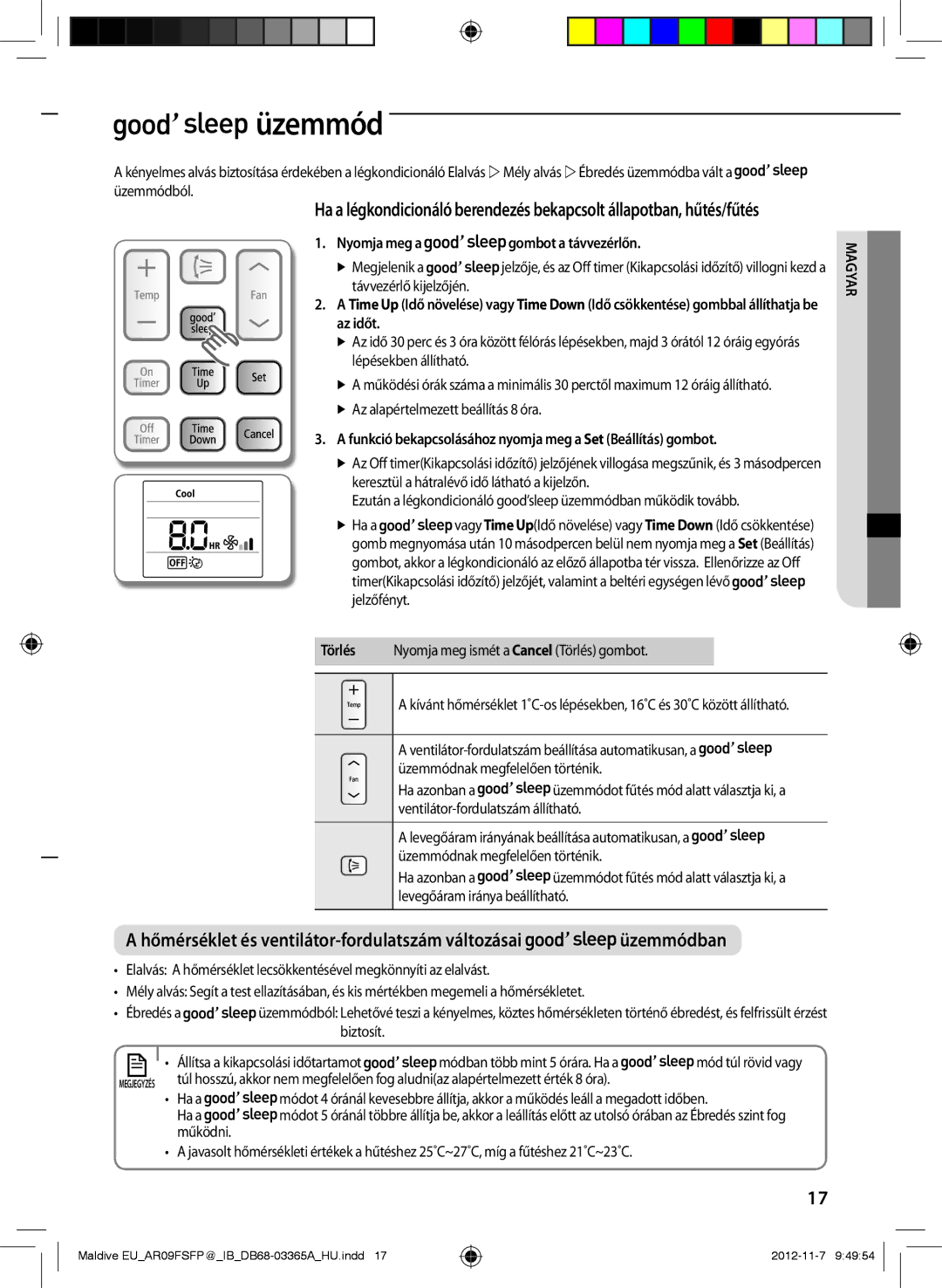 Samsung AR12FSFPESNNEU, AR18FSFPDGMNEU, AR24FSFPDGMNEU manual Üzemmód, Nyomja meg a gombot a távvezérlőn 