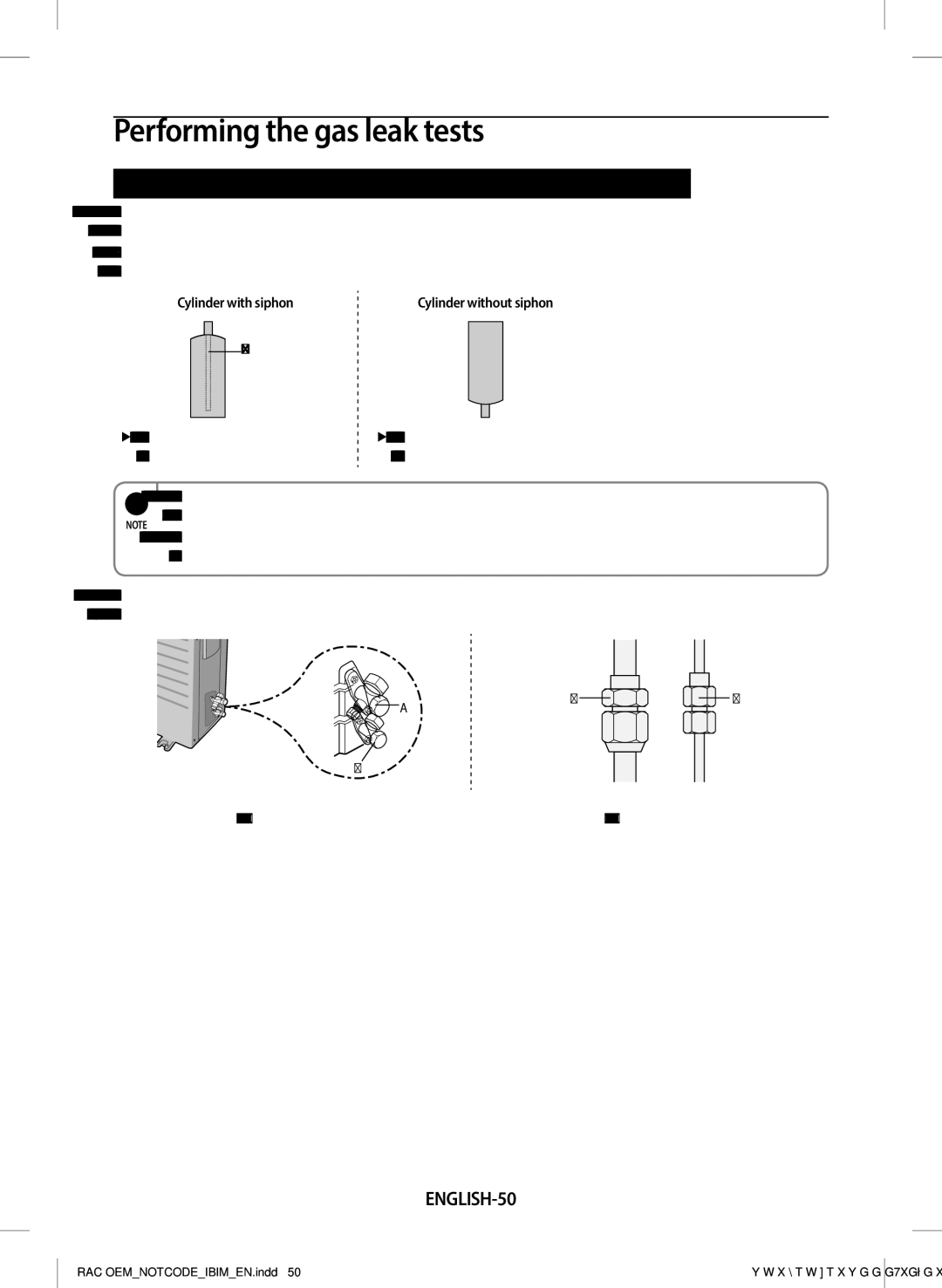 Samsung AR09JQFRAWQ/TV manual ENGLISH-50, FfCharge the refrigerant standing the cylinder upright, Syphon, upset it 