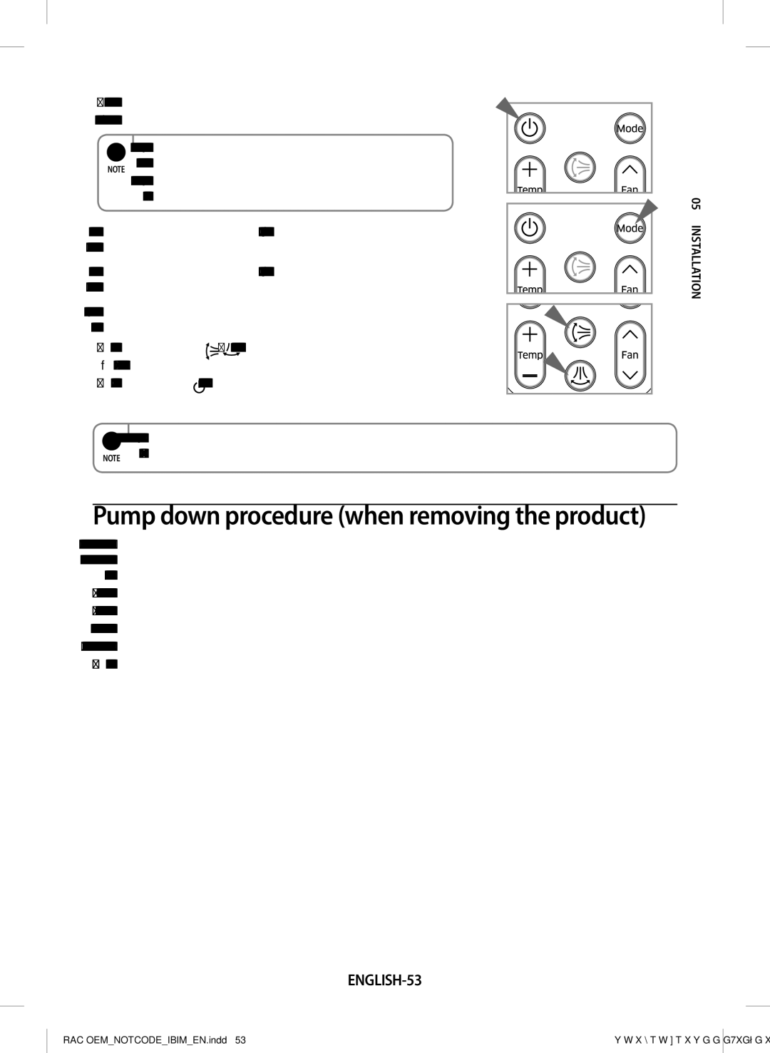 Samsung AR12JQFRAWQ/TV, AR18JQFRAWQ/TV, AR09JQFRAWQ/TV, AR28JQFRAWQ/TV manual ENGLISH-53, Safe place, Disconnect the pipes 