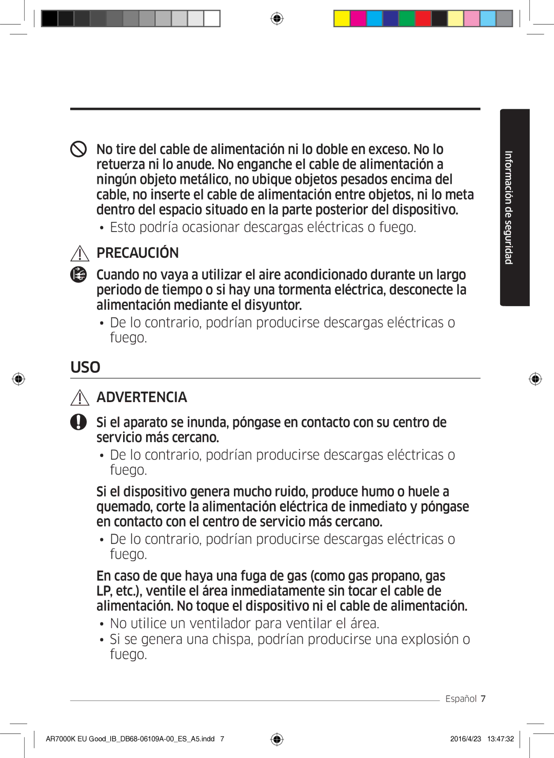 Samsung AR18KSWSAWKNEU, AR24KSWSAWKNEU manual Uso 