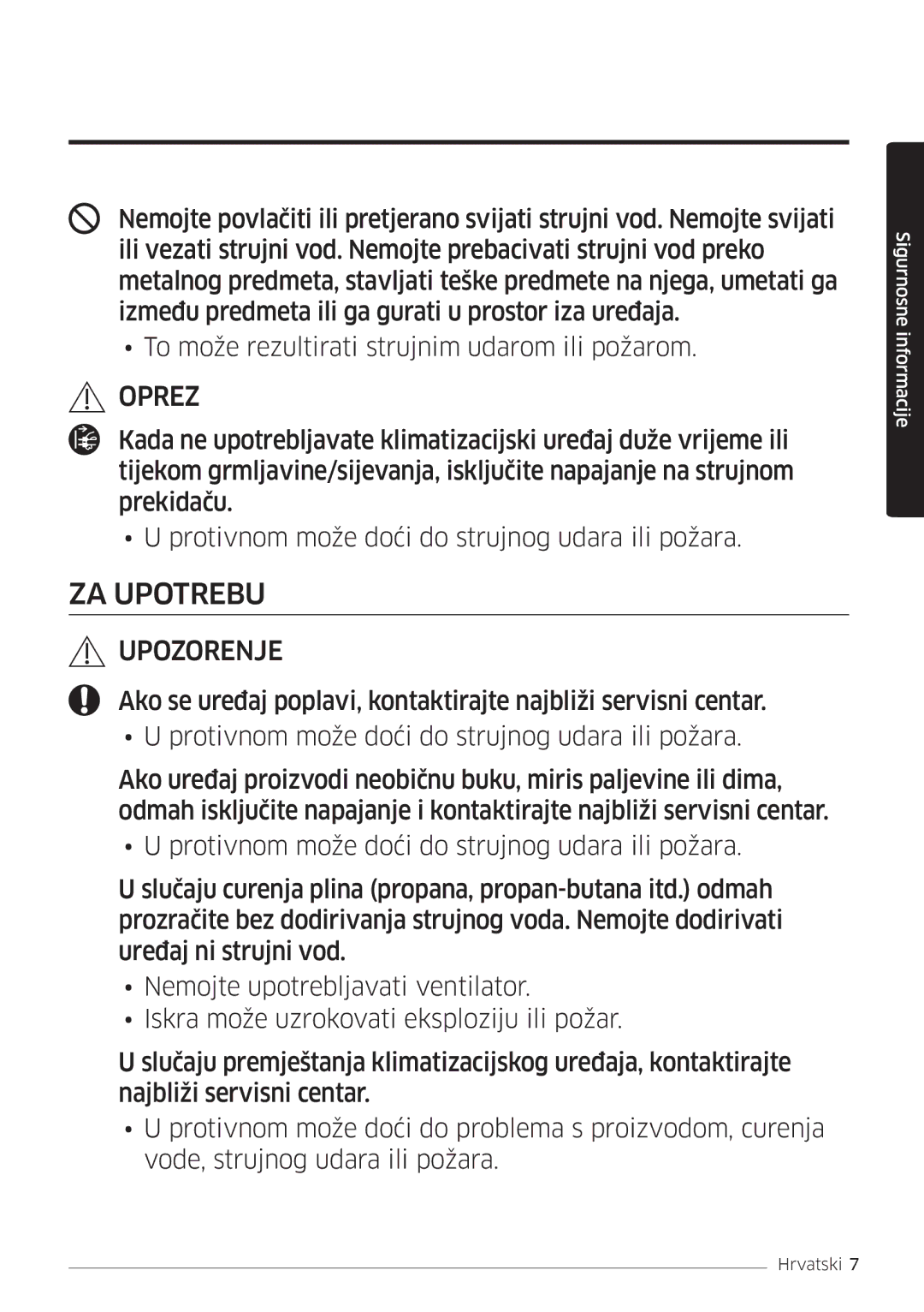 Samsung AR18MSWSAWKNEU manual ZA Upotrebu 