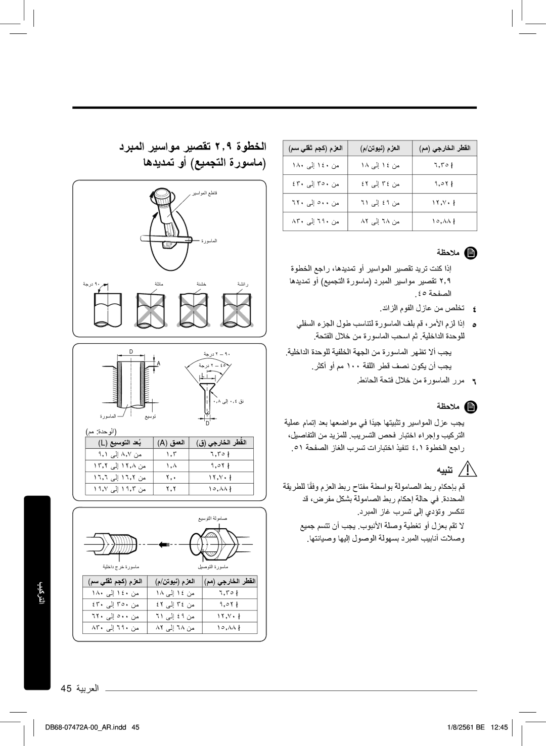 Samsung AR18NVPXCWK/MG manual درﺑﻣﻟا رﯾﺳاوﻣ رﯾﺻﻘﺗ ۲٫۹ ةوطﺧﻟا ﺎھدﯾدﻣﺗ وأ ﻊﯾﻣﺟﺗﻟا ةروﺳﺎﻣ 