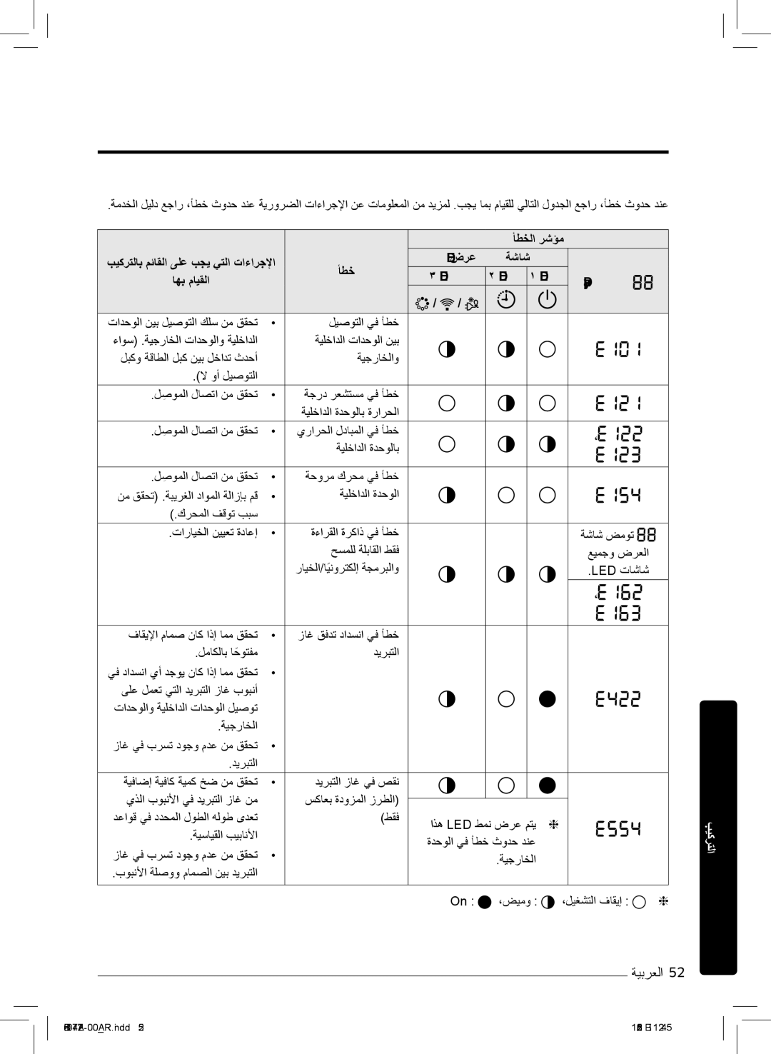 Samsung AR18NVPXCWK/MG manual Led 