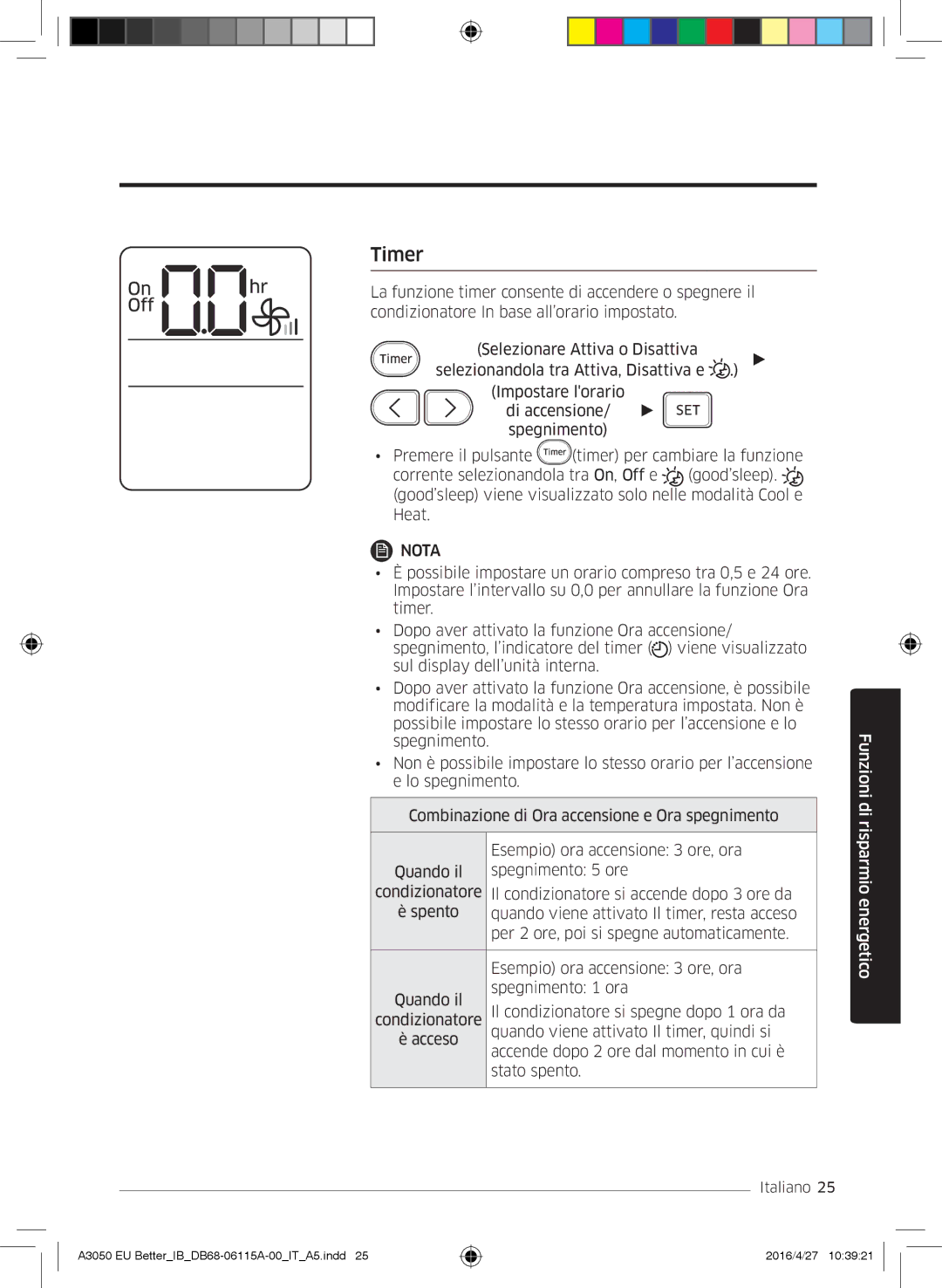 Samsung AR09HSSDAWKNEU, AR24HSSDBWKNEU, AR12HSSDBWKNEU, AR07HSSDBWKNEU, AR18HSSDBWKNEU, AR09HSSDBWKNEU, AR12HSSDAWKNEU Timer 