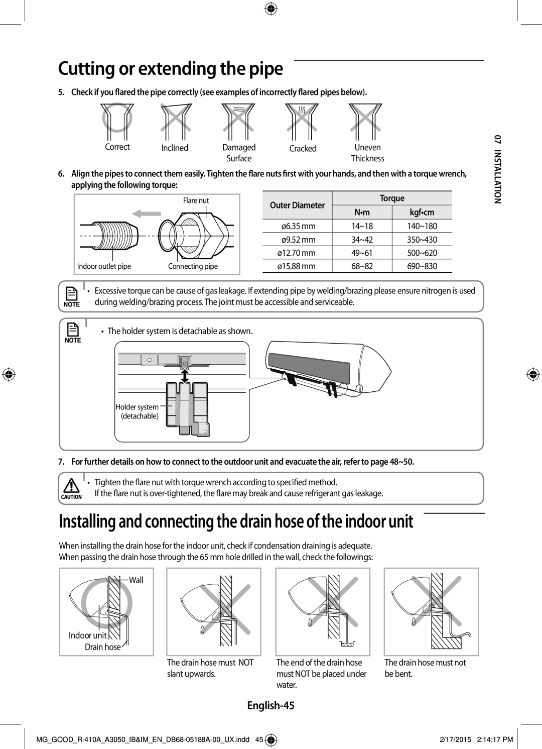 Samsung AR24JRFSBWKNMG, AR24JRFNBWKNMG manual English-45 