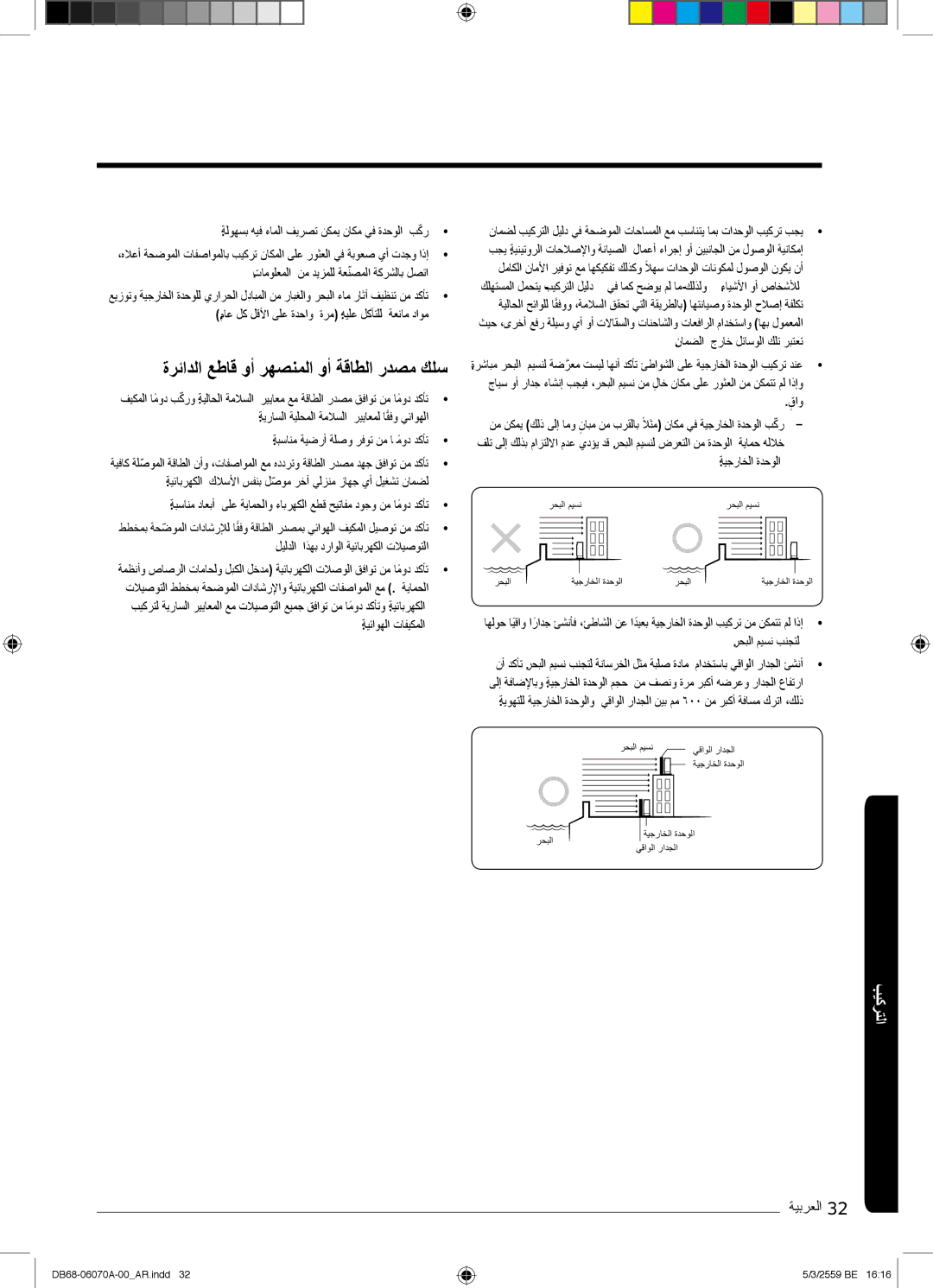 Samsung AR24KQJSBWKNMG manual ةرﺋادﻟا ﻊطﺎﻗ وأ رﮭﺻﻧﻣﻟا وأ ﺔﻗﺎطﻟا ردﺻﻣ كﻠﺳ 