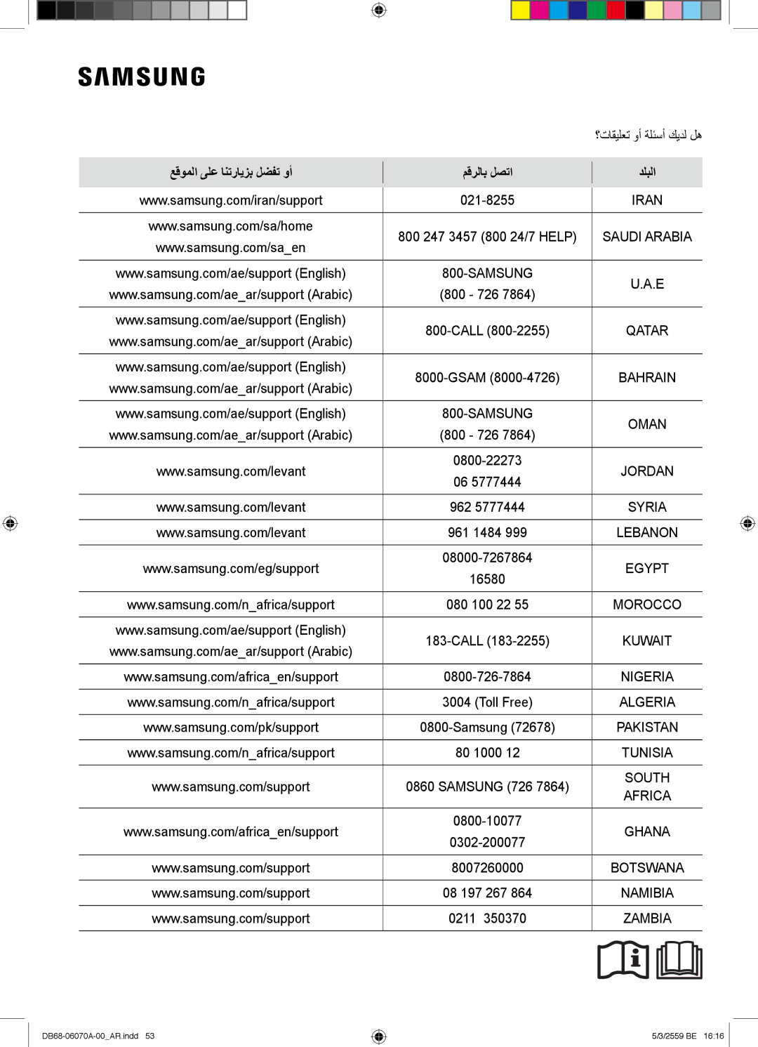 Samsung AR24KQJSBWKNMG manual ﻊﻗوﻣﻟا ﻰﻠﻋ ﺎﻧﺗرﺎﯾزﺑ لﺿﻔﺗ وأ مﻗرﻟﺎﺑ لﺻﺗا دﻠﺑﻟا, Iran 