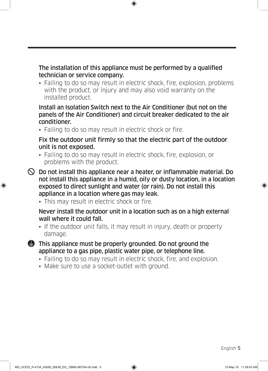 Samsung AR24KQJSBWKNMG manual Safety Information 