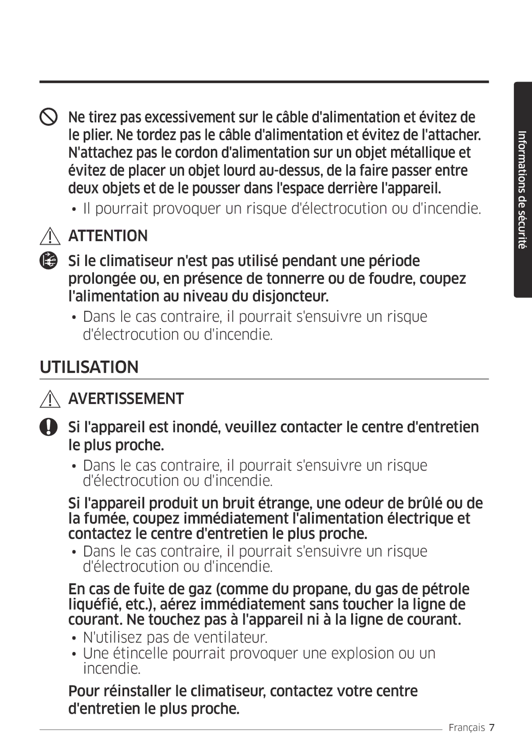 Samsung AR24MSPDBWKNEU, AR18MSPDBWKNEU manual Utilisation 