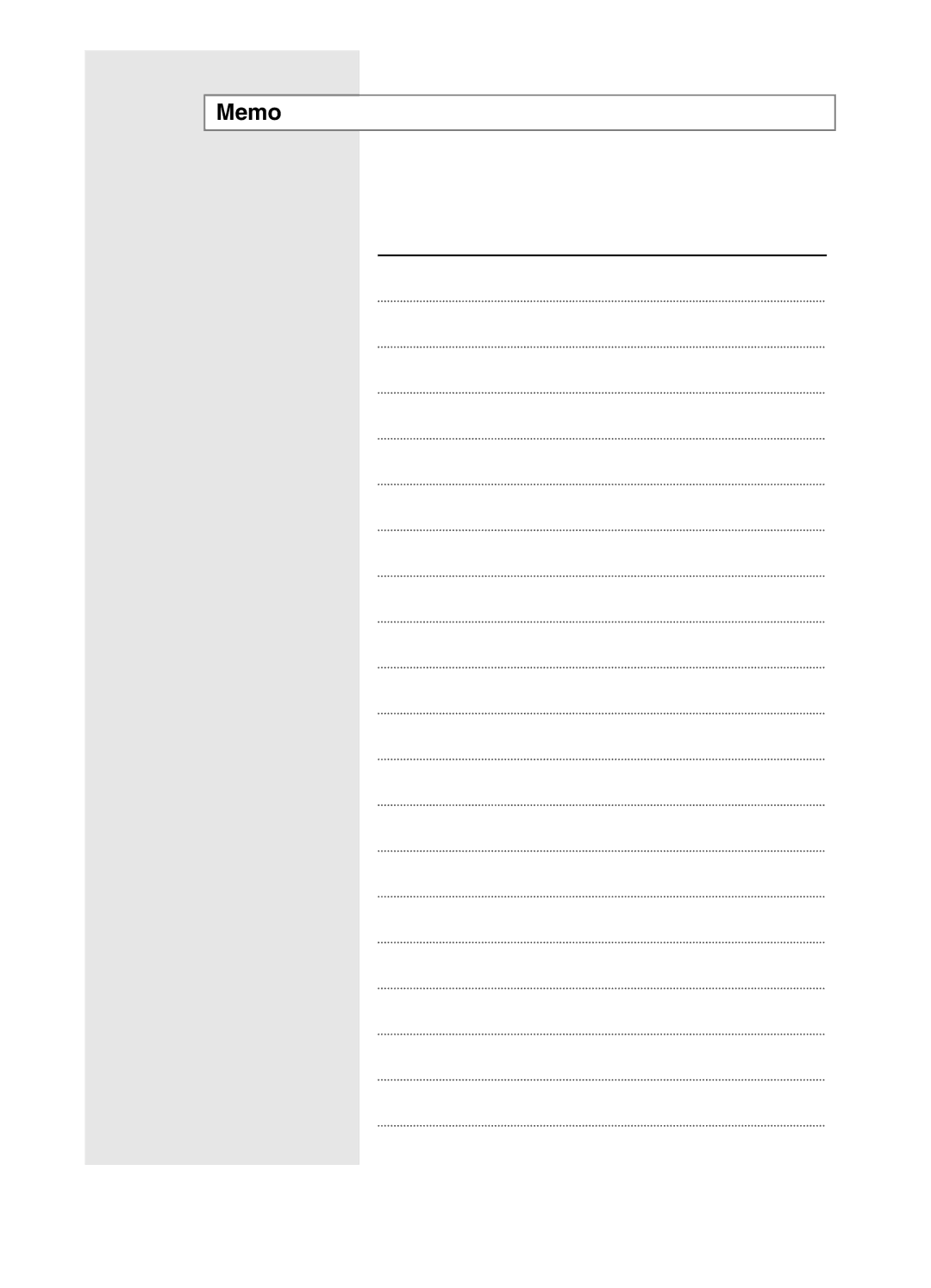 Samsung AS12HM3N/SER, AS09HM3N/XFO, AS12HM3N/XFO, AS24HM3N/XFO, AS18HM3N/SER, AS18HM3N/XFO manual Memo 