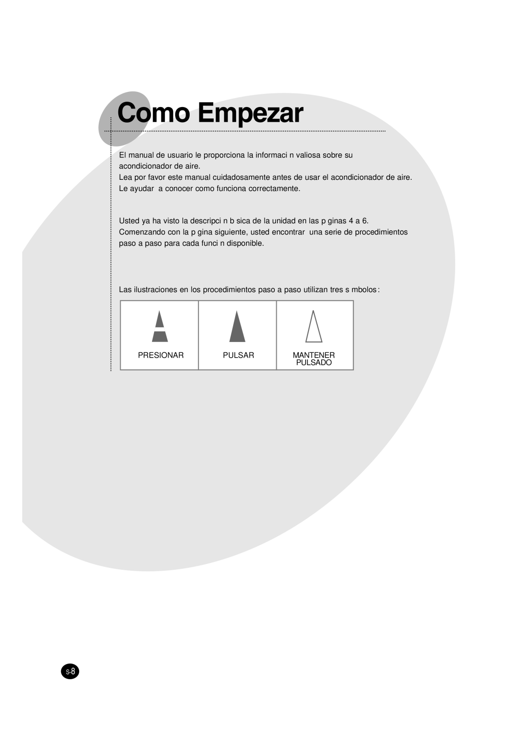 Samsung AS12HPCN, AS09HPCX, AS12HPCX, AS18HPCX, AS18HPCN, AS09HPCN manual Como Empezar 