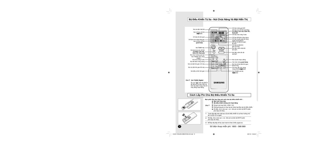 Samsung AS09VBAXXSV, AS09VBANXSV manual 