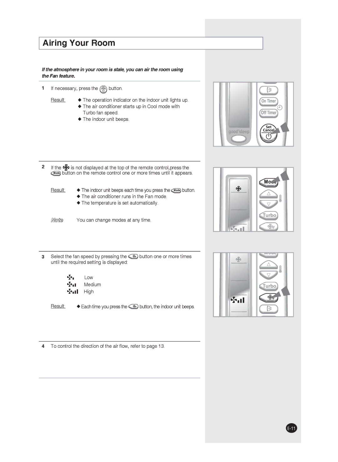 Samsung AS24FCNMID, AS24FAXMID, AS18FBNMID, AS12FCXMID, AS12FCNMID, AS09FCXMID, AS24FCXMID, AS18FCMID, AS18FBMID Airing Your Room 