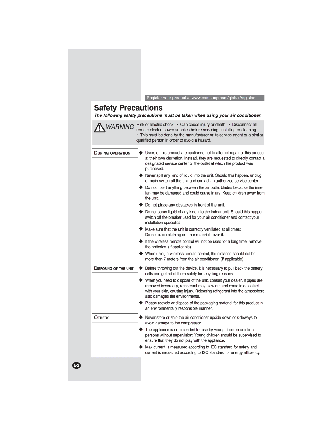 Samsung AS24FCNMID, AS24FCXMID, AS18FCMID, AS18FCUMG, AS18FCXSG, AS24FCXXSG, AS24FCNXSG, AS24FCXUMG, AS24FCNUMG manual 