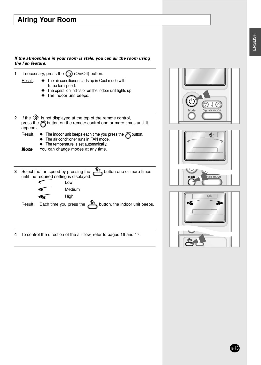 Samsung AST18P0GEA-MID, AST24P6GBA-UMG, AST24P6GBA/UMG, IAST18P0GEAMIG, AST12P4GE-MID, AST18P0GBA/UMG manual Airing Your Room 