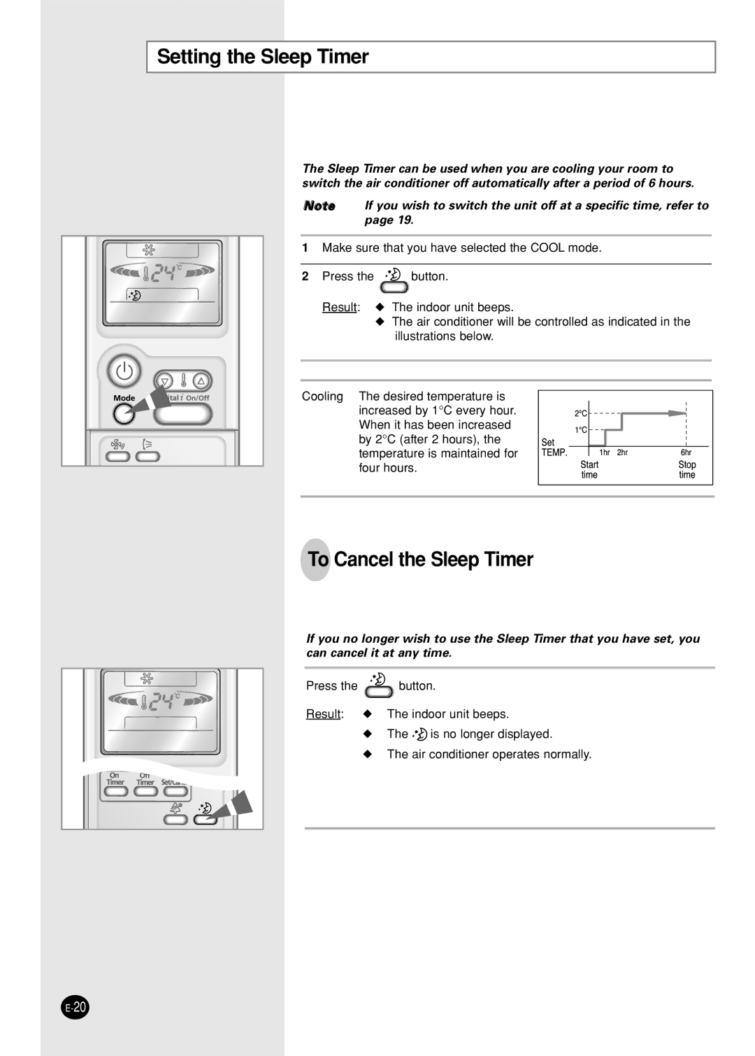 Samsung AST24P6GBA-UMG, AST24P6GBA/UMG, IAST18P0GEAMIG, AST18P0GEA-MID Setting the Sleep Timer, To Cancel the Sleep Timer 