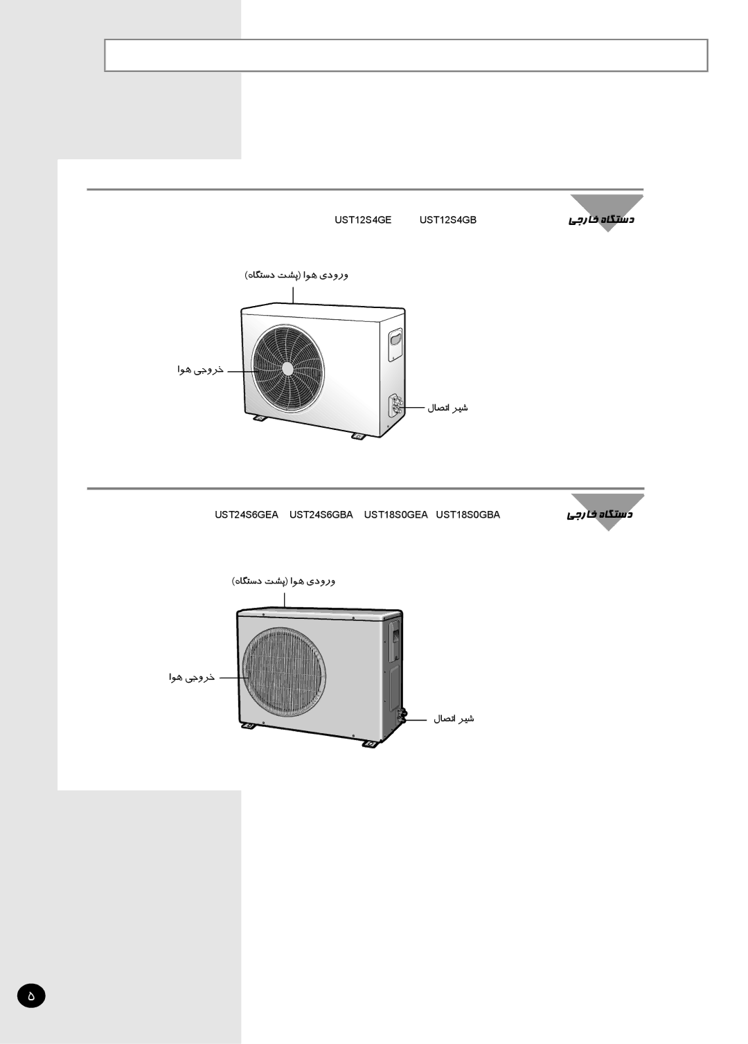 Samsung UST18S0GBA/MOC, AST24S6GEA-HAC, AST12S4GE-HAC, IAST12S4GE-MID, IAST18S0GEAMIG, IAST24S6GEAMIG manual ﯽﺟرﺎﺧ هﺎﮕﺘﺳد 