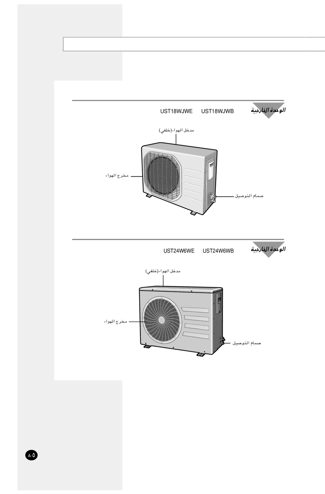 Samsung IAST18WJWB/MOC, AST24W6WB/UMG, AST18WJWB/UMG manual UST18WJWE UST18WJWB 