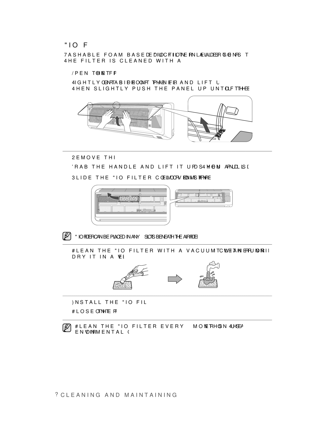 Samsung ASV18ESLNXEA, ASV24ESLNXEA, ASV10ESLNXEA, ASV10ESLXXEA, ASV24ESLNXST, ASV24ESLXXEA, ASV18ESLXXEA manual Bio filter 