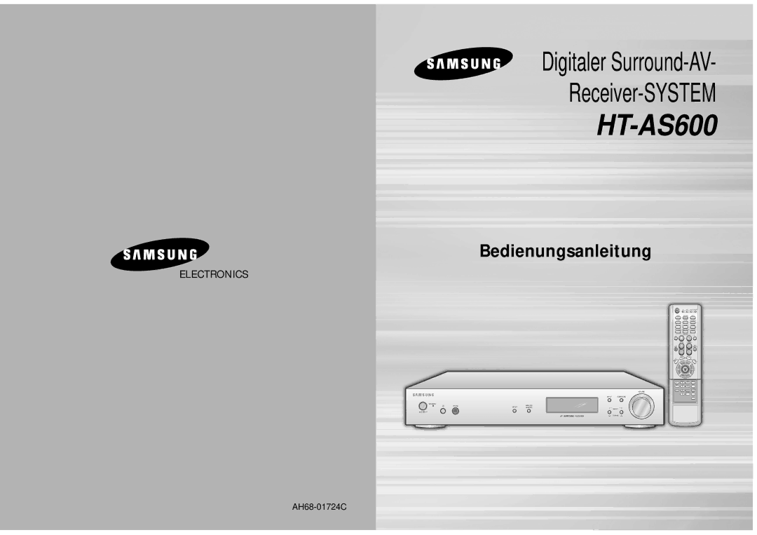 Samsung AV-R600R/ELS manual HT-AS600, AH68-01724C 