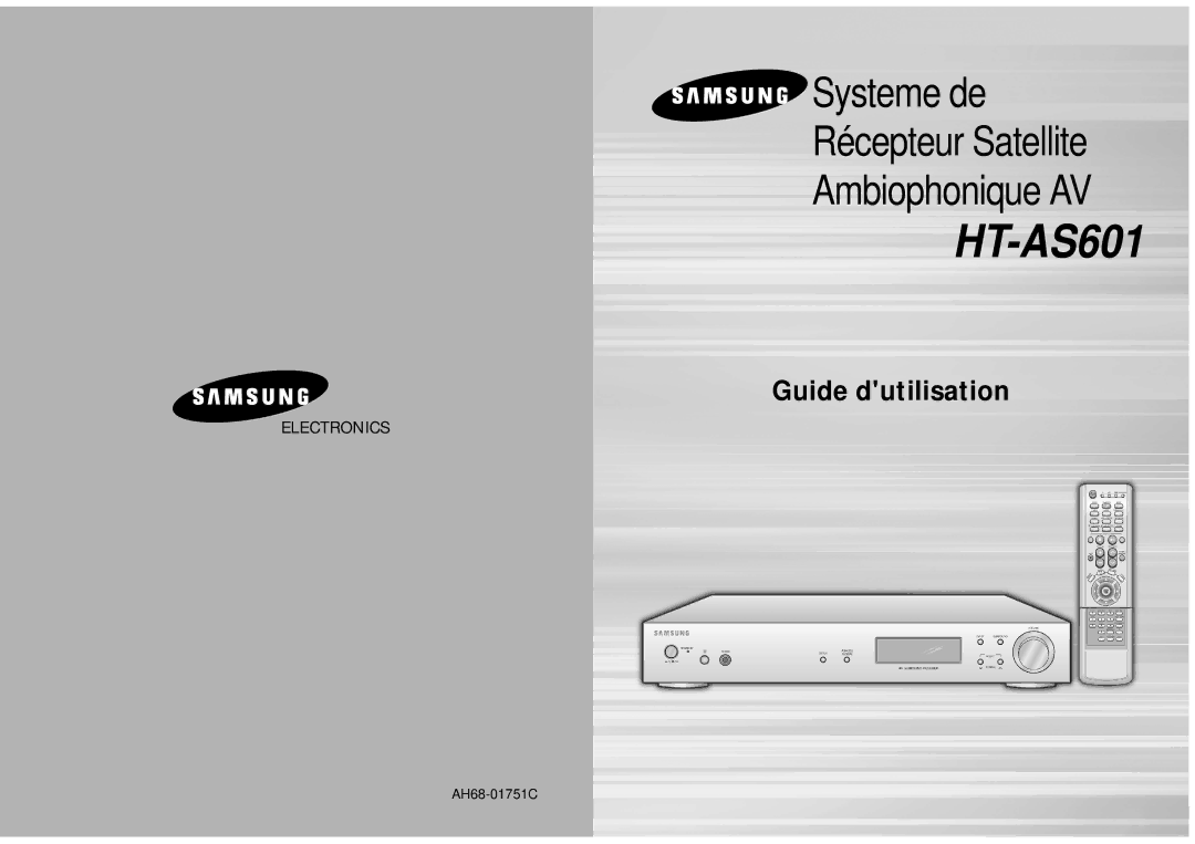 Samsung AV-R601R/ELS manual HT-AS601, AH68-01751C 