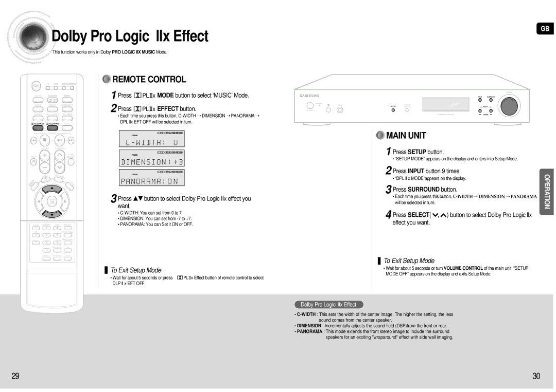 Samsung AV-R601R/ELS manual Dolby Pro Logic llx Effect 