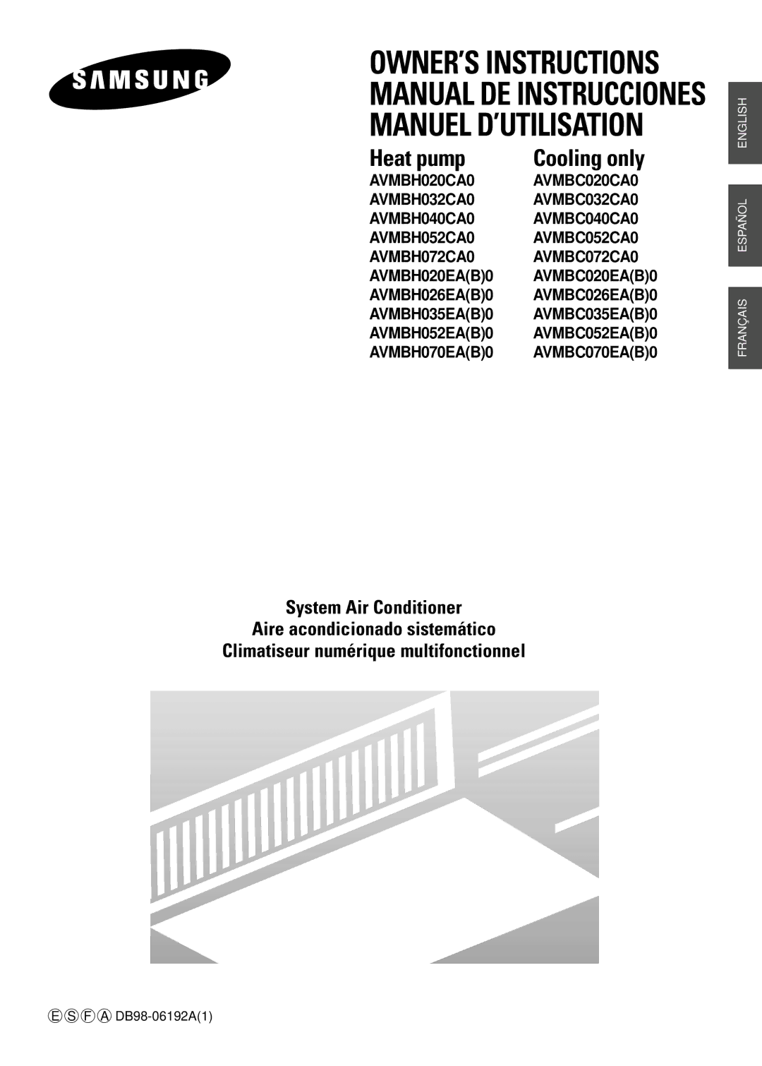 Samsung AVMBC035EA(B), AVMBC040CA0, AVMBC032CA0 manuel dutilisation Manual DE Instrucciones Manuel D’UTILISATION 