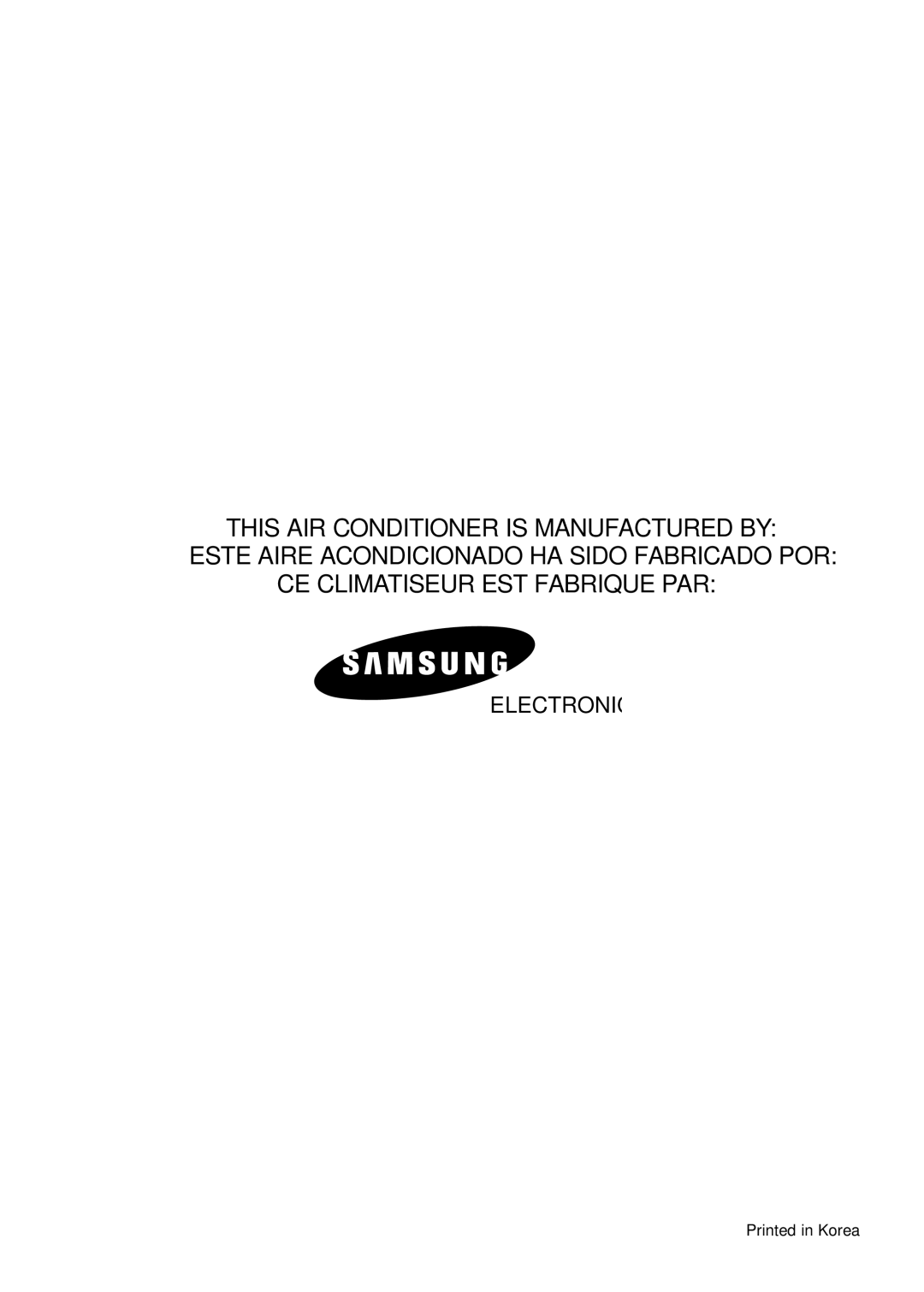 Samsung AVMBC040CA0, AVMBC035EA(B), AVMBC032CA0, AVMBC026EA(B)0, AVMBC072CA0, AVMBC020EA(B)0, AVMBC052CA0 Electronics 