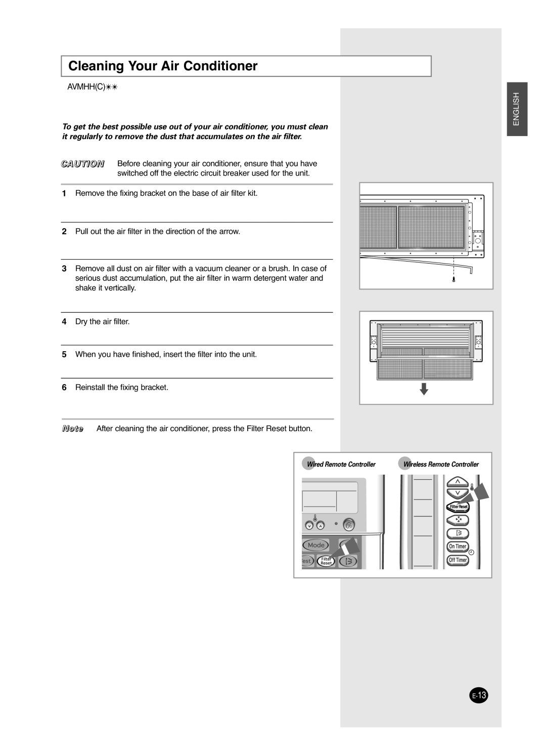 Samsung AVMDH(C) user manual Avmhhc 