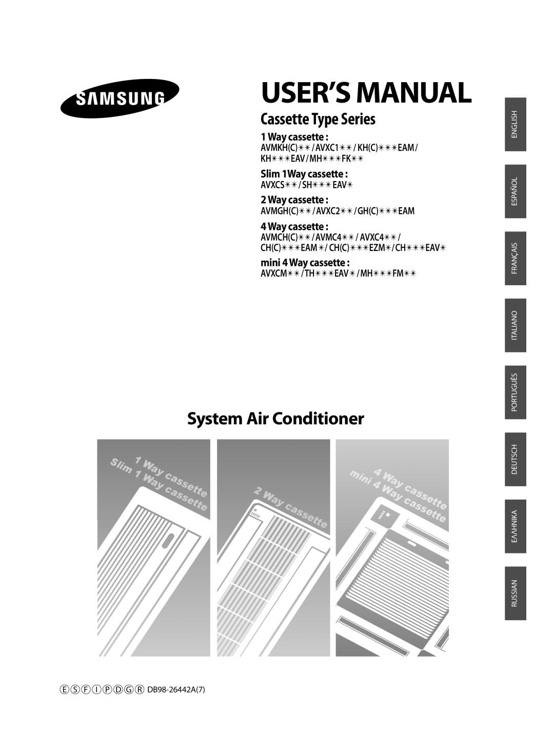 Samsung AVMCH(C)**, AVMKH(C)**, CH(C)***EZM*, CH***EAV*, CH(C)***EAM*, AVXC4**, AVXC2**, AVXC1** user manual USER’S Manual 