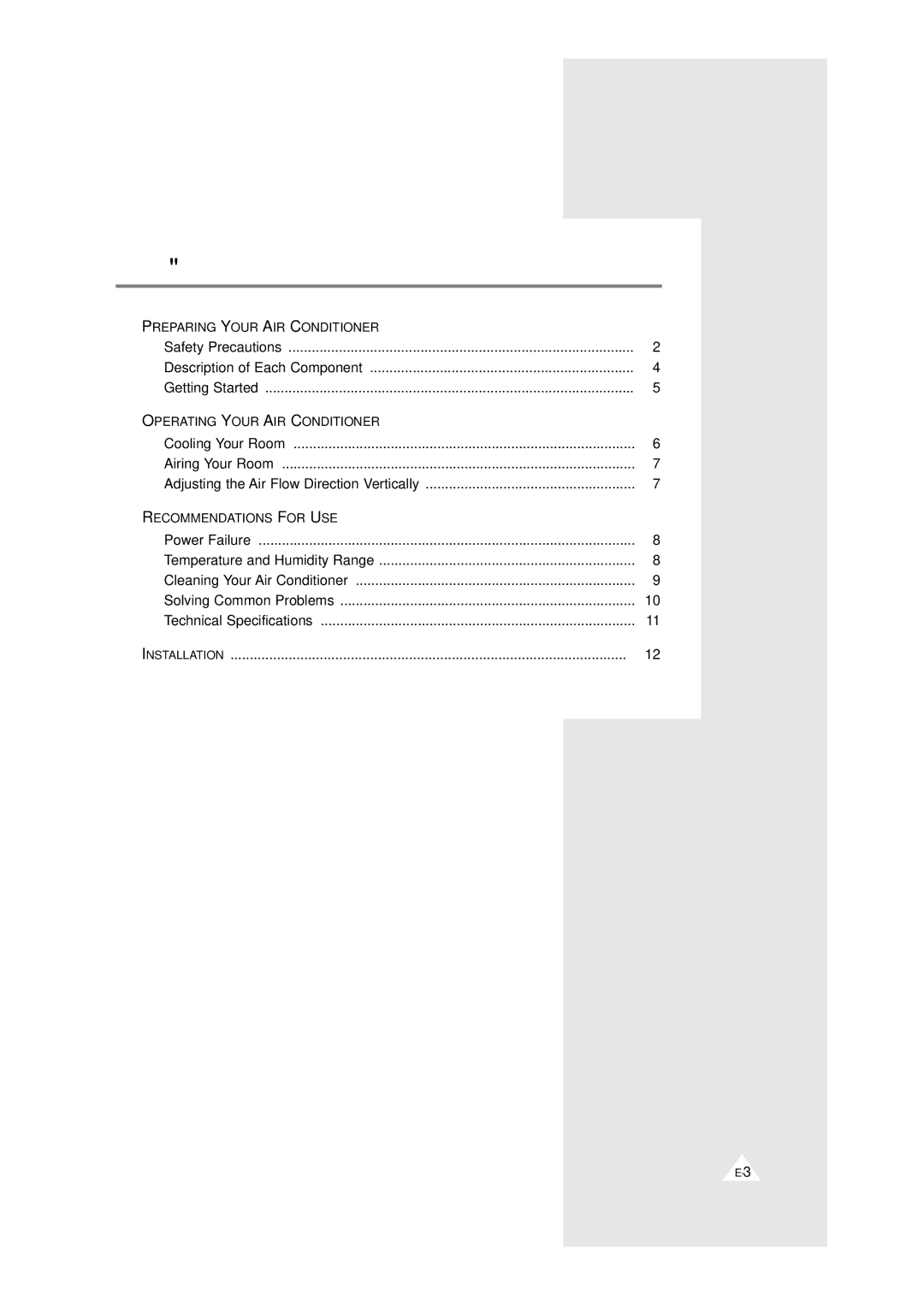 Samsung AW0529 manual Contents 