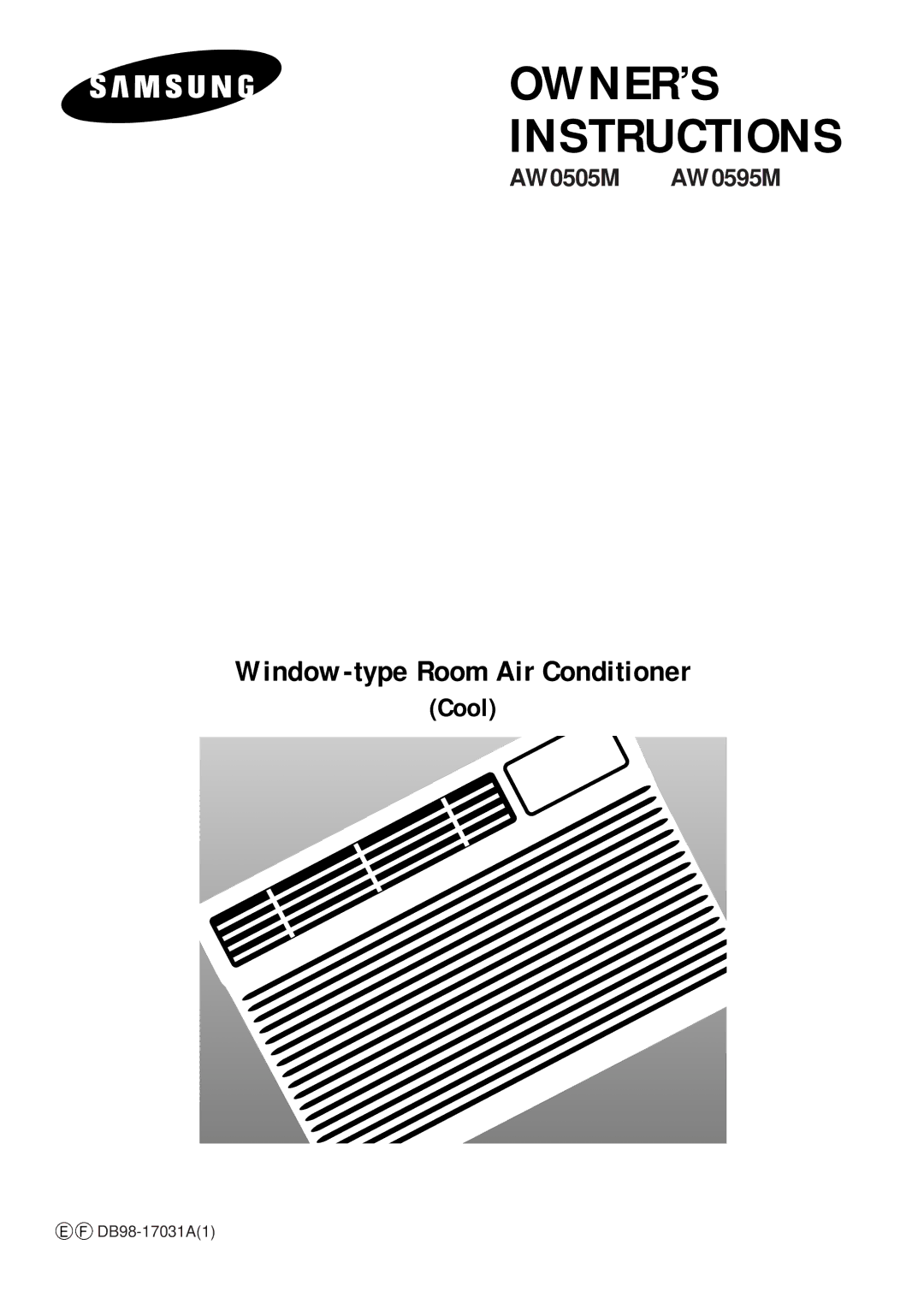 Samsung AW0595M manual OWNER’S Instructions 