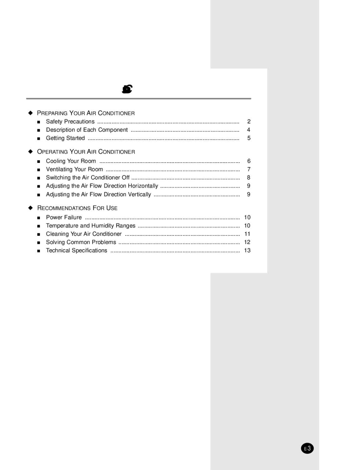 Samsung AW0595M manual Contents 